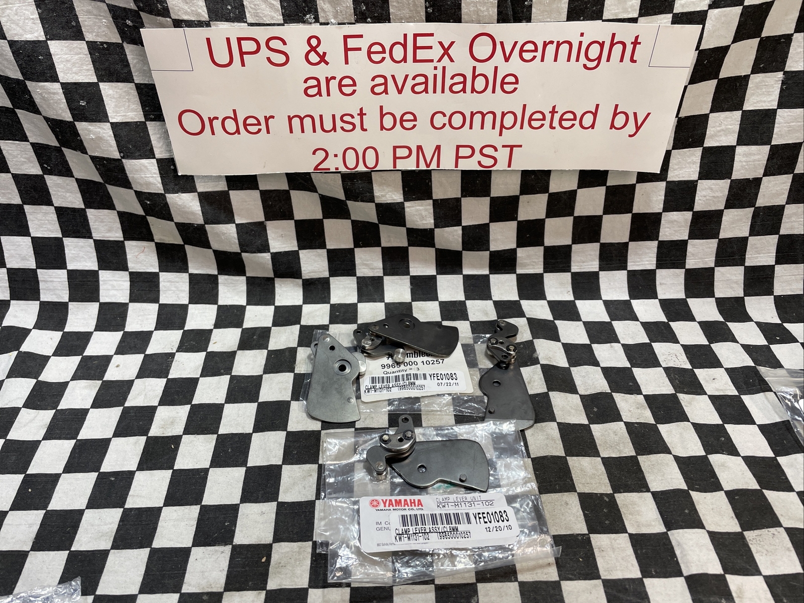 YAMAHA CLAMP LEVER, CL8MM, KW1-M1131-102, LOT OF 4, SHIPSAMEDAY#1643E13