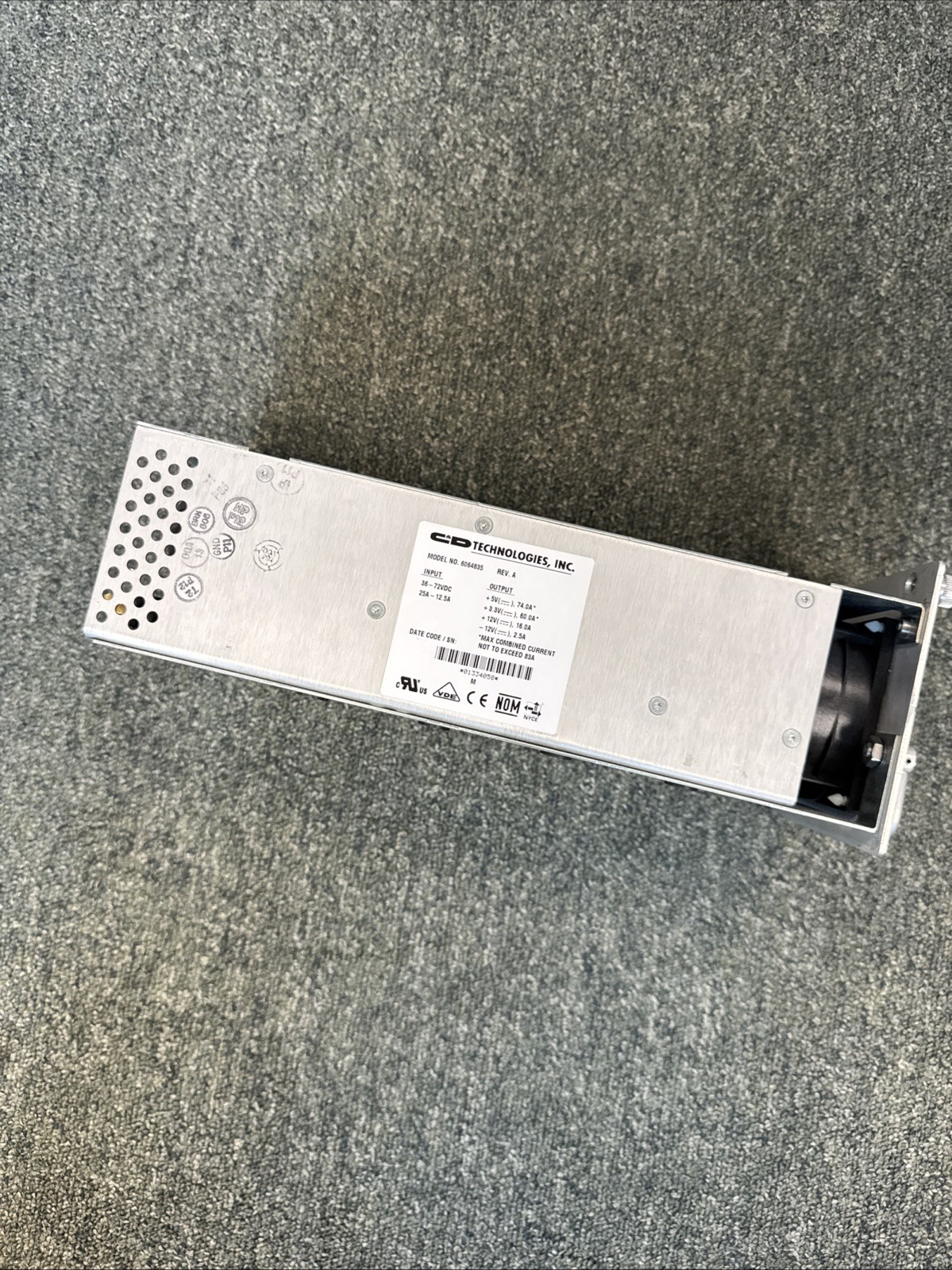 C&D Technologies 6064835 Rev A DC Power Supply 36-72VDC Telecom Module