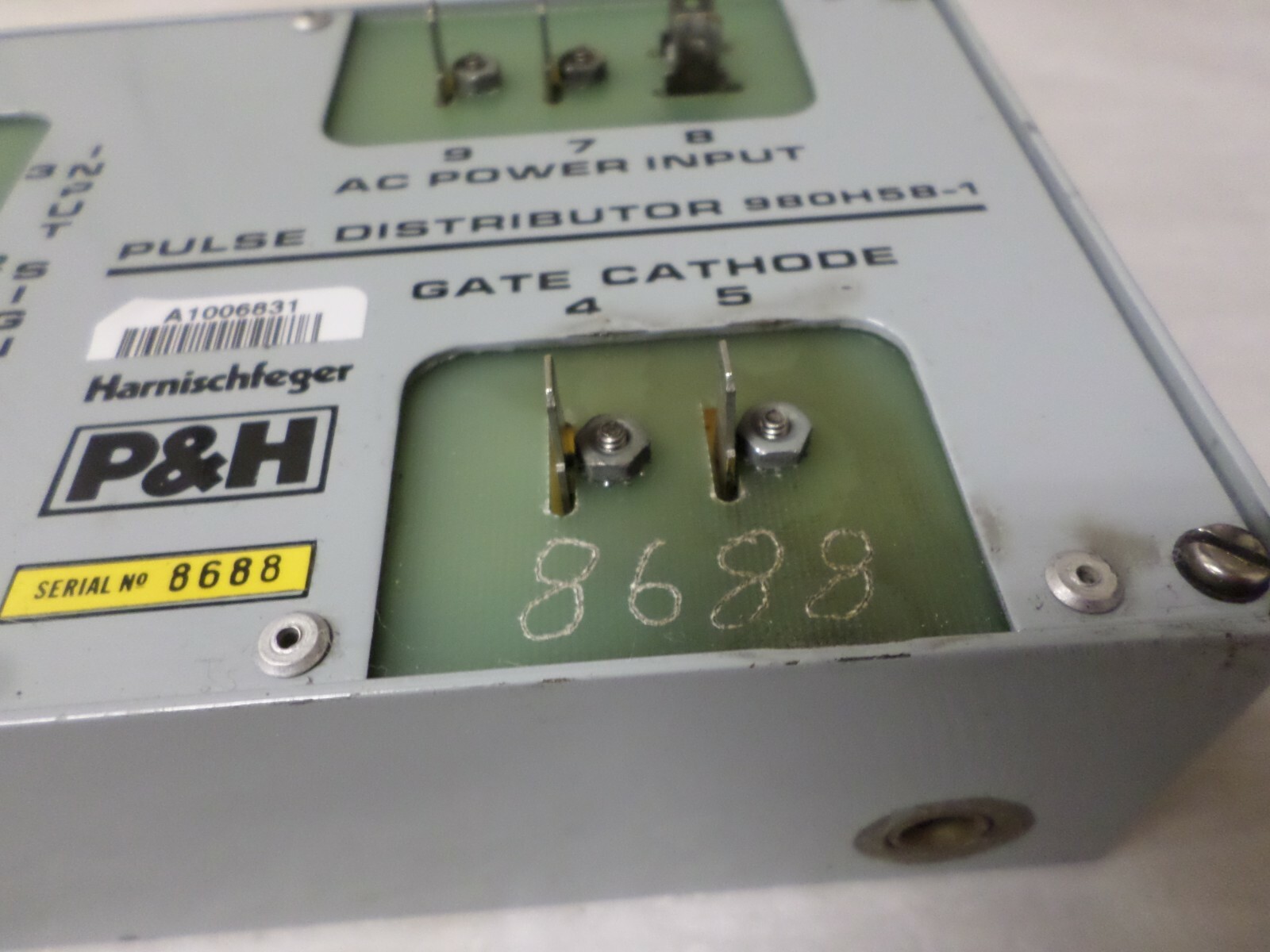 Harnischfeger P&H Pulse Distributor 980H58-1 SN 8688