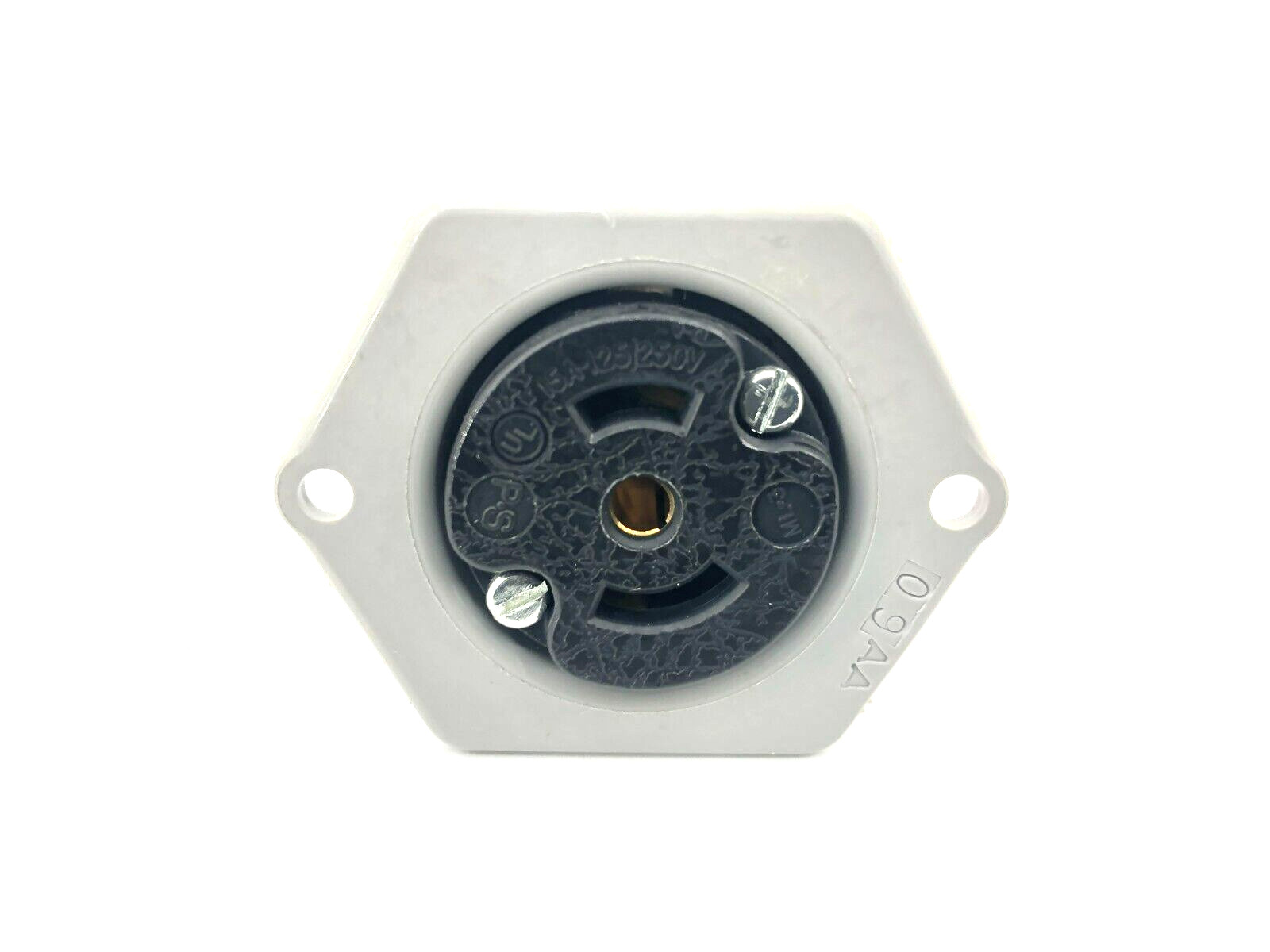 Lot of 2 New P&S ML314 Lock Flanged Midget Outlets 3P3W 15A 125/250