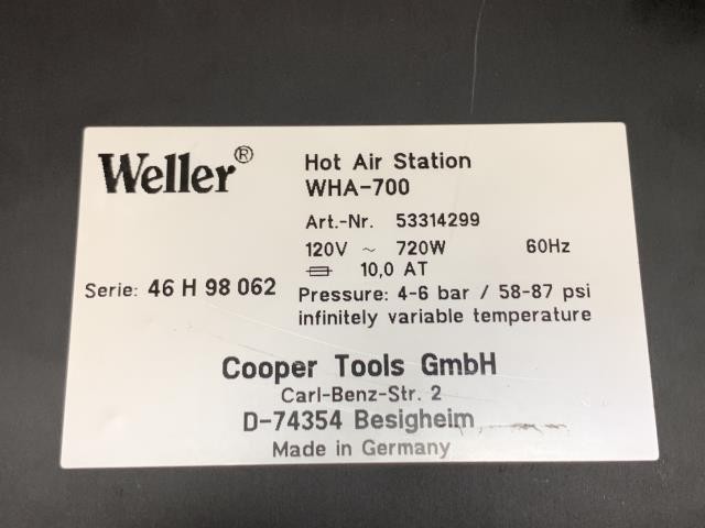 Weller Hot Air Station – WHA-700 w/Warranty
