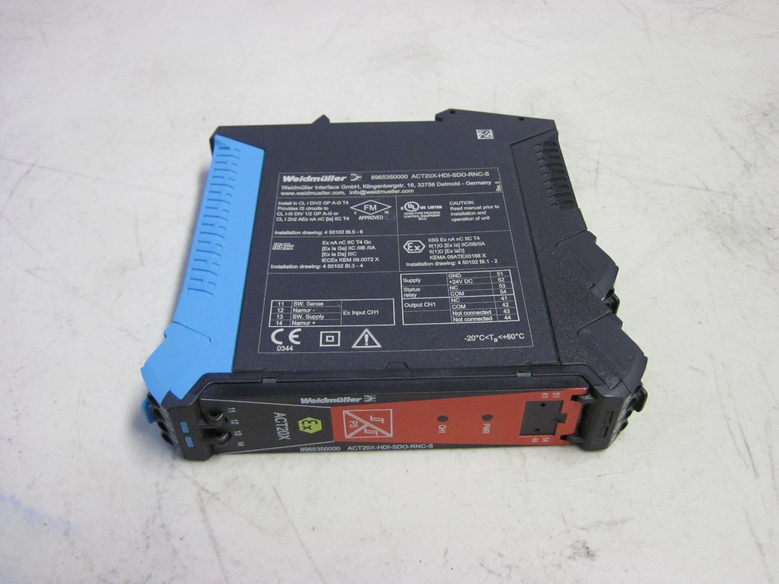 100% WARRANTY Weidmuller ACT20X Signal Converter ACT20X-HDI-SDO-RNC-S