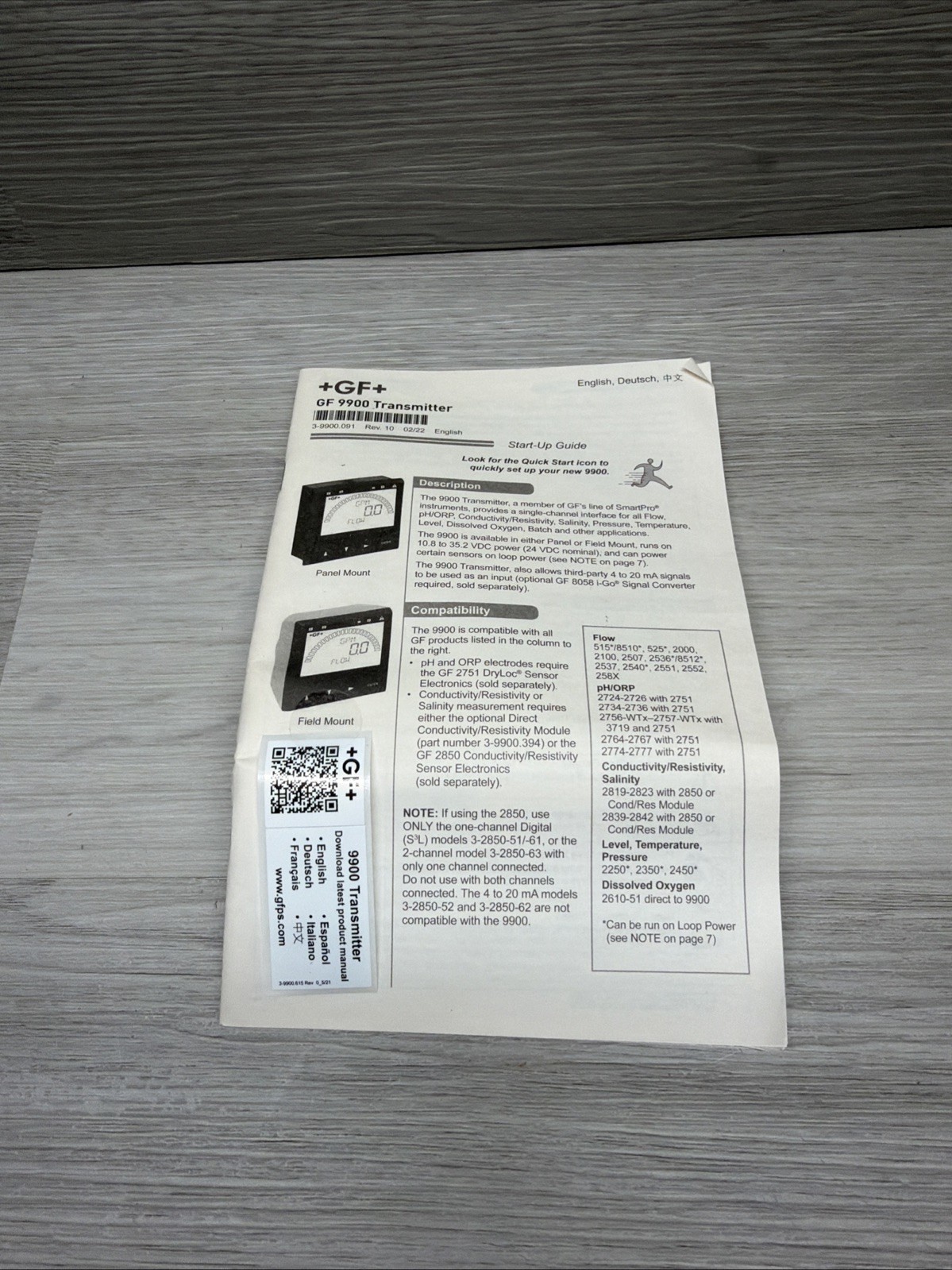 Georg Fischer GF Signet 159001695 3-9900-1P Smart Pro Multi Parameter Controller