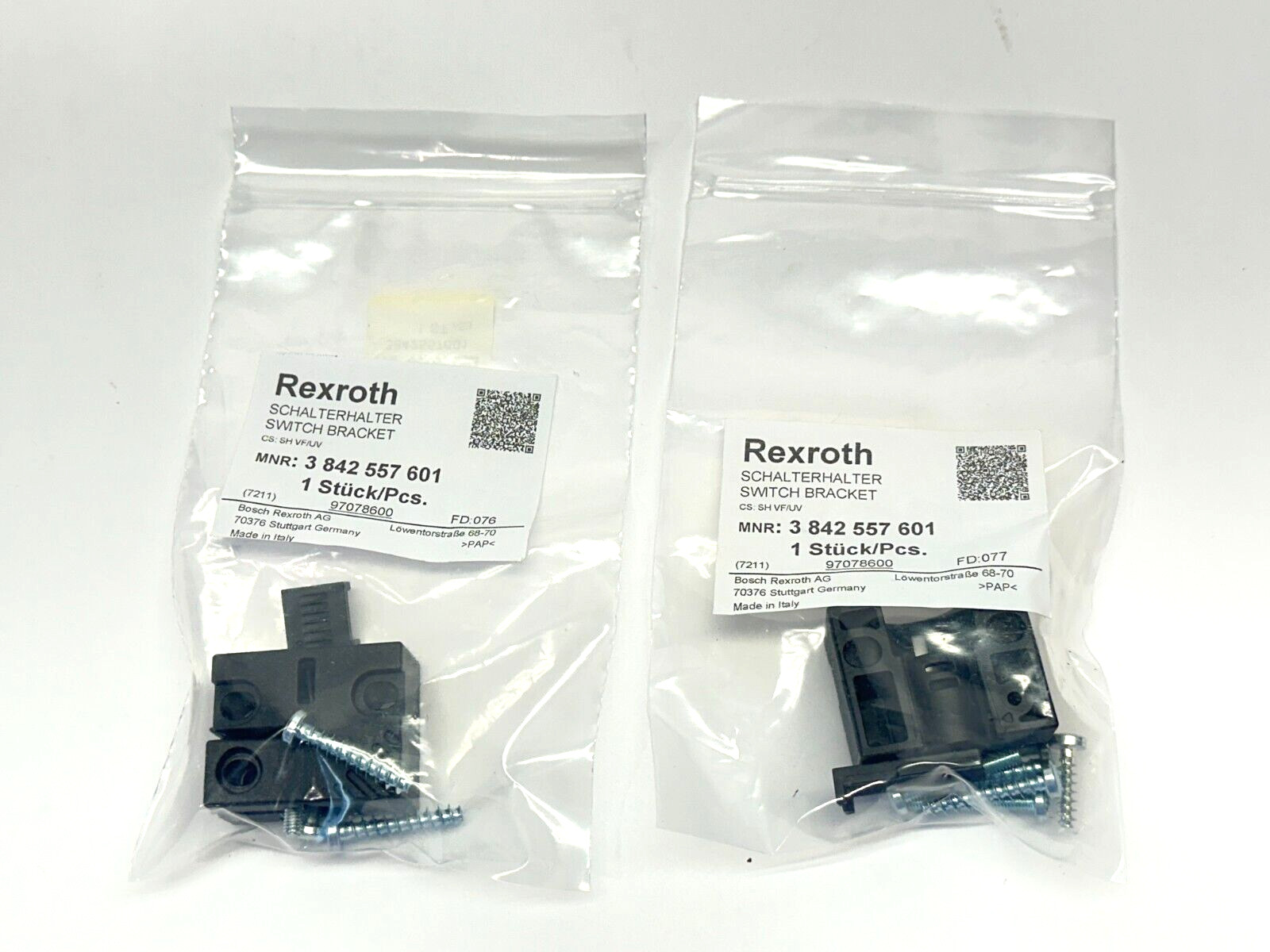 Bosch Rexroth 3842557601 Switch Bracket SH VF/UV LOT OF 2