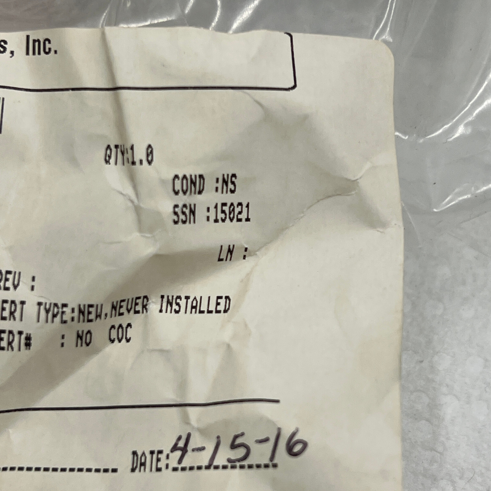 NOS Alco Expansion Valve DT7838-6 X9715 FL 16A ASSY