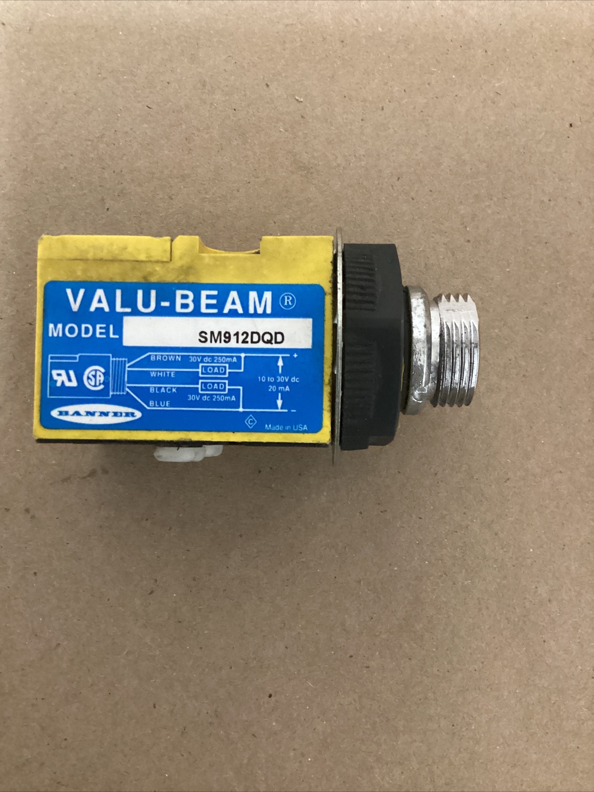 Banner SM912DQD Valu-Beam Photoelectric Sensor #270PT51FML