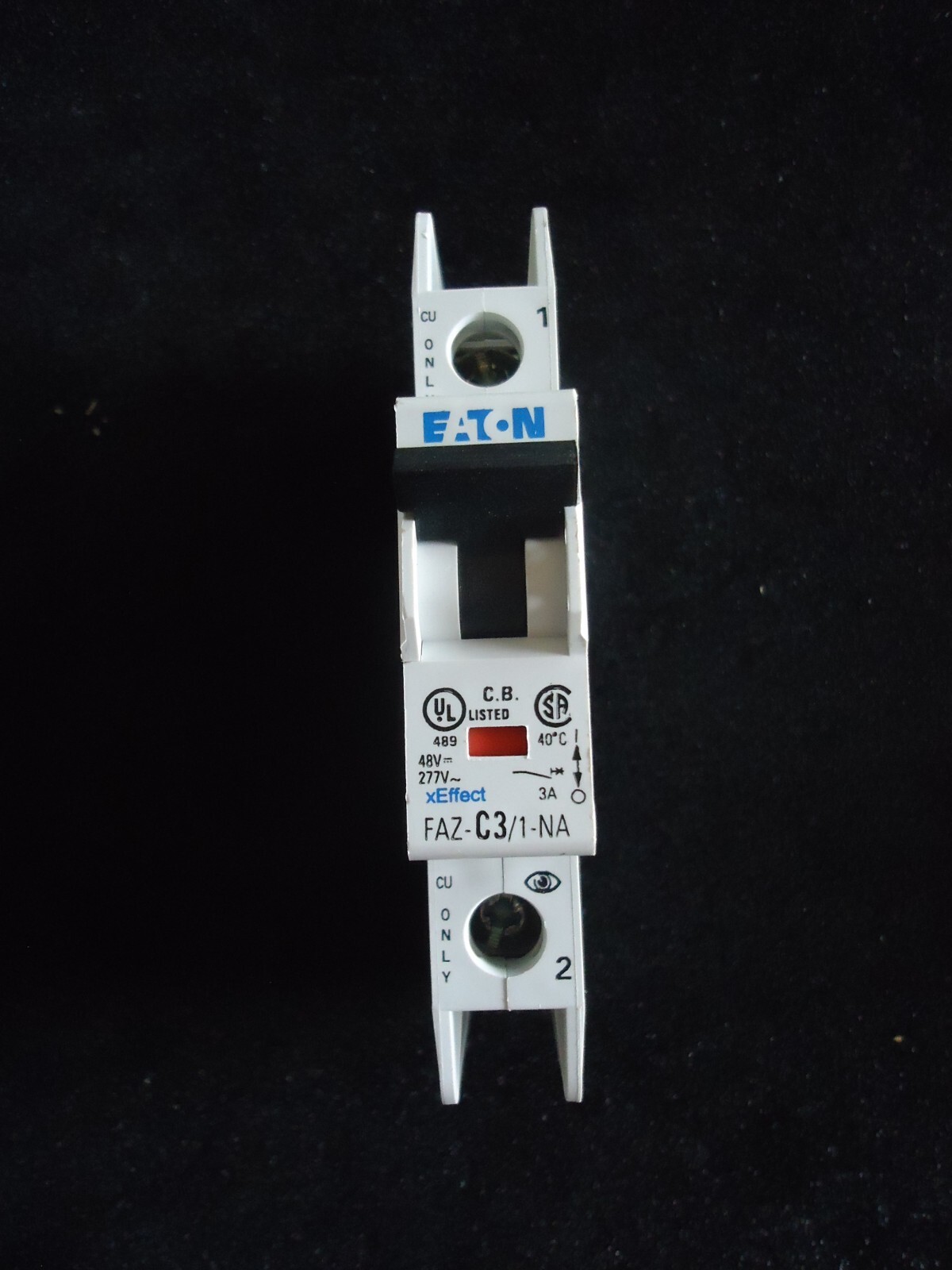Eaton FAZ-C3/1-NA, 1 Pole, 3A, Circuit Braker. Made in Spain