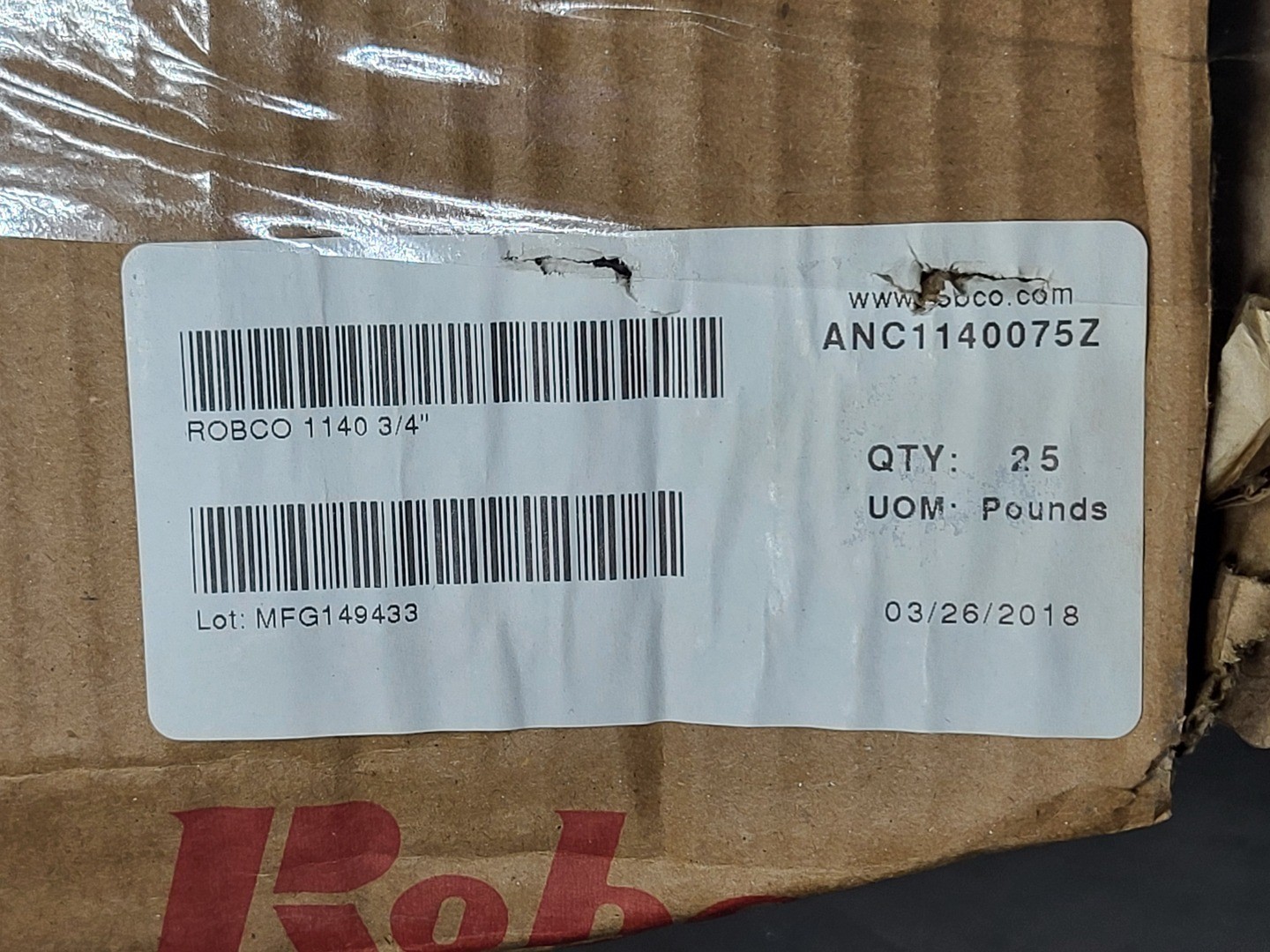 SURPLUS NEW Robco ANC1140075Z 3/4″ Braided Packing 1140 GFO for Knife Gate Valve