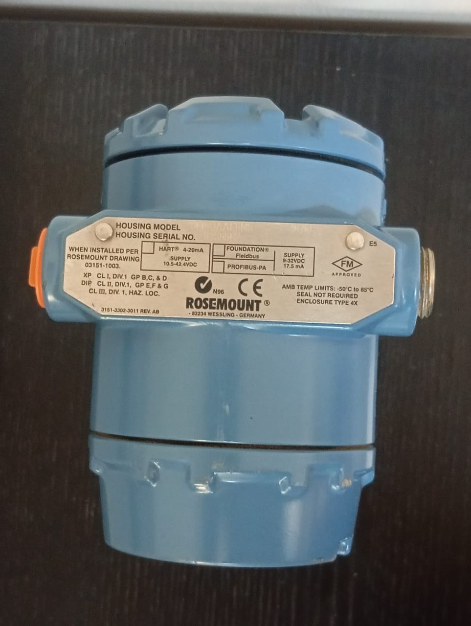 Rosemount / Pressure Transmitter / 300S1AAE5M5 / 3051S / 0-30psi, 30psi/2.07bar