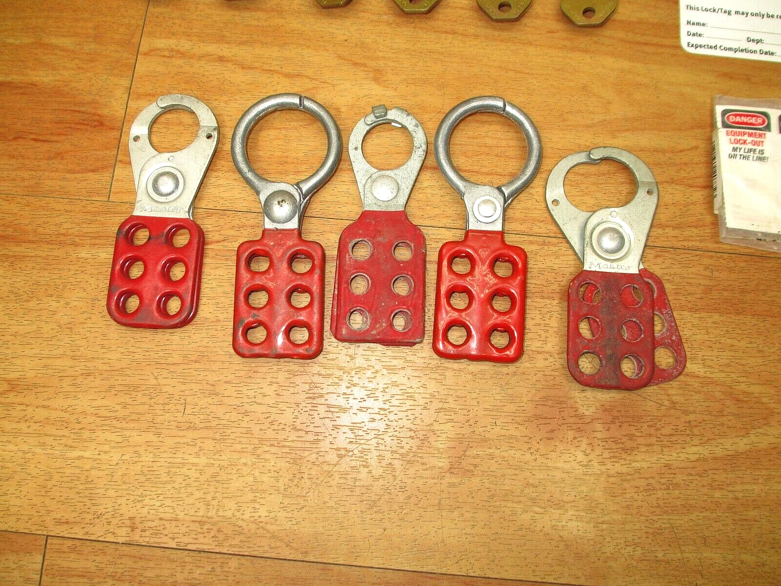 Lockout Tagout Safety Lock LARGE LOT *USED/NEW* Master Lock Hasp Danger Tag
