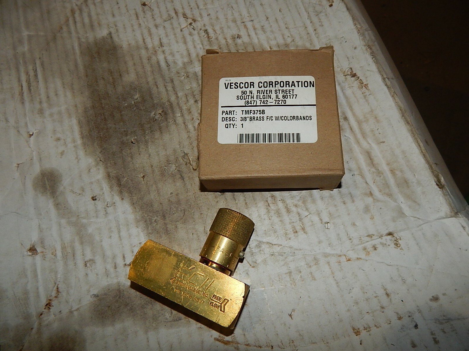 NEW Vescor TMF3750 3/8″ Brass F/C W/ Color Band’s *FREE SHIPPING*
