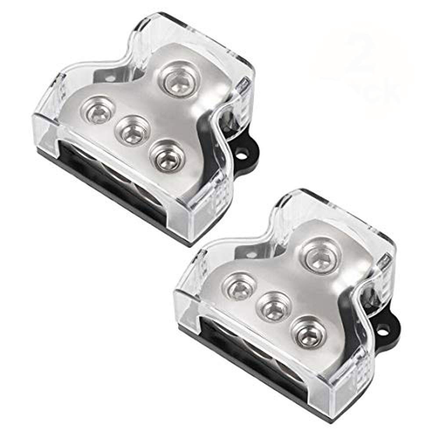 3 Way Power Distribution Block, 1x 0 Gauge in / 3X 4 Gauge Out Amp Power Dist…