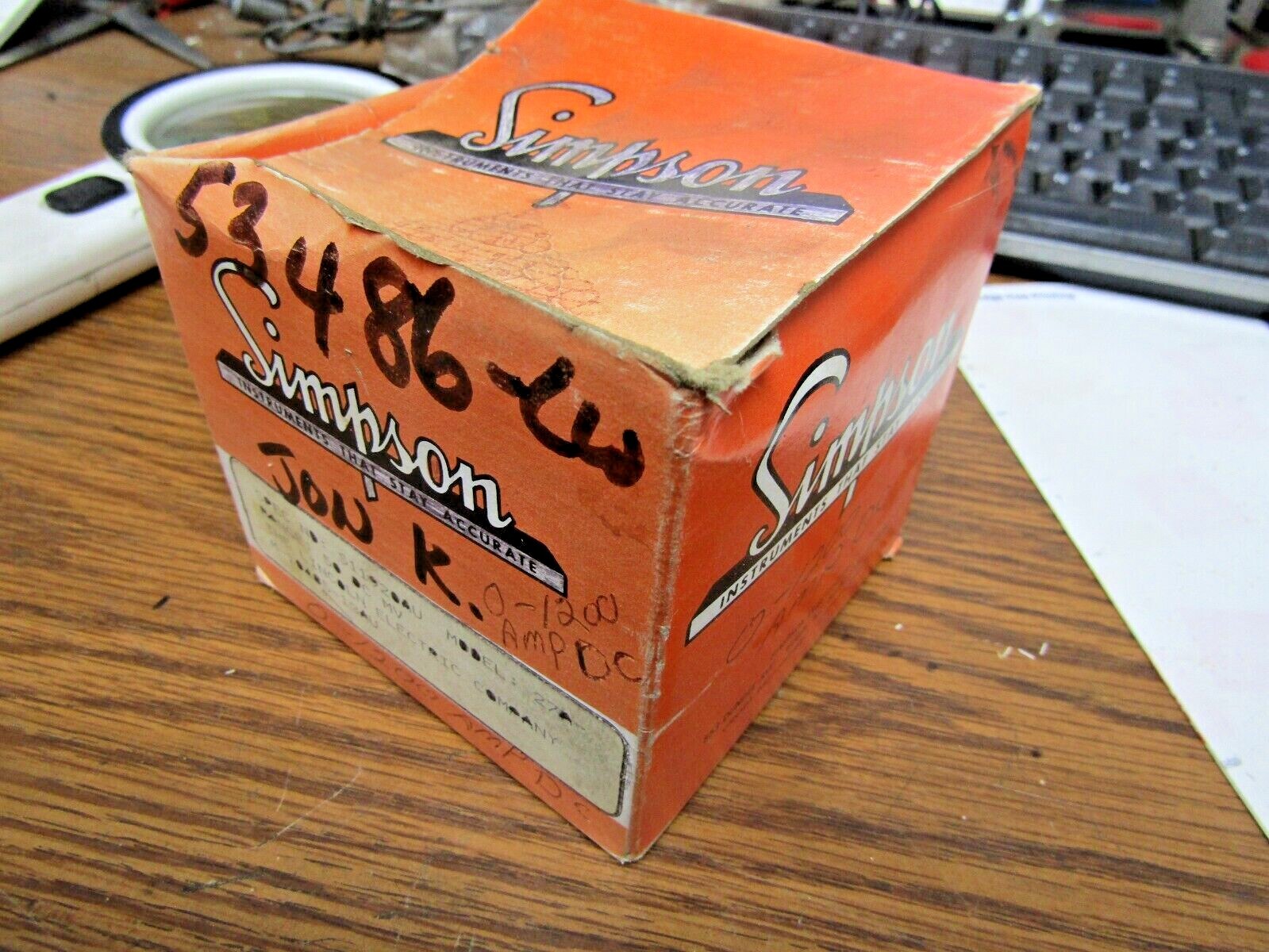 ✌ NEW SIMPSON PANEL METER S11920AU 50 DC MV MODEL 27A 2.5″ FACE 0-1200 AMPS DC