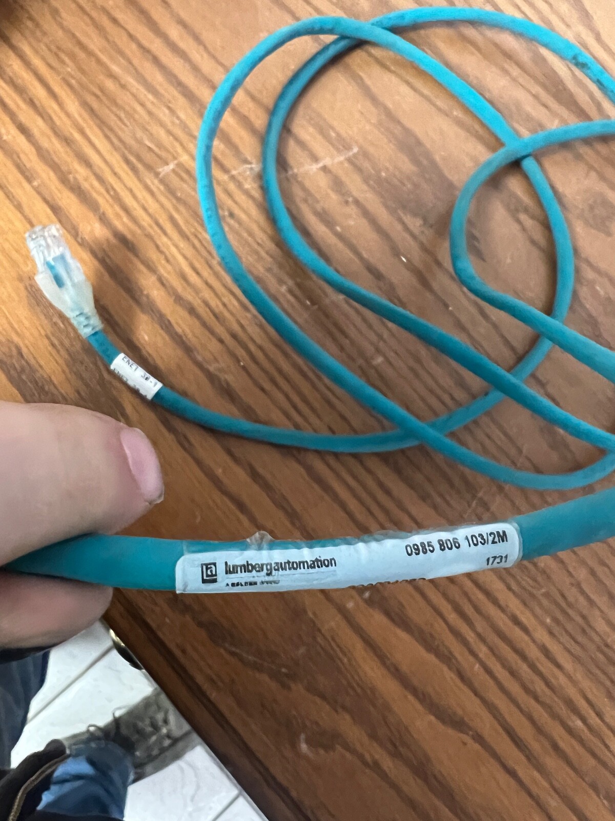 LUMBERG AUTOMATION 0935 806 103/2M 4 PIN TO ETHERNET CONNECTION, 2 METERS