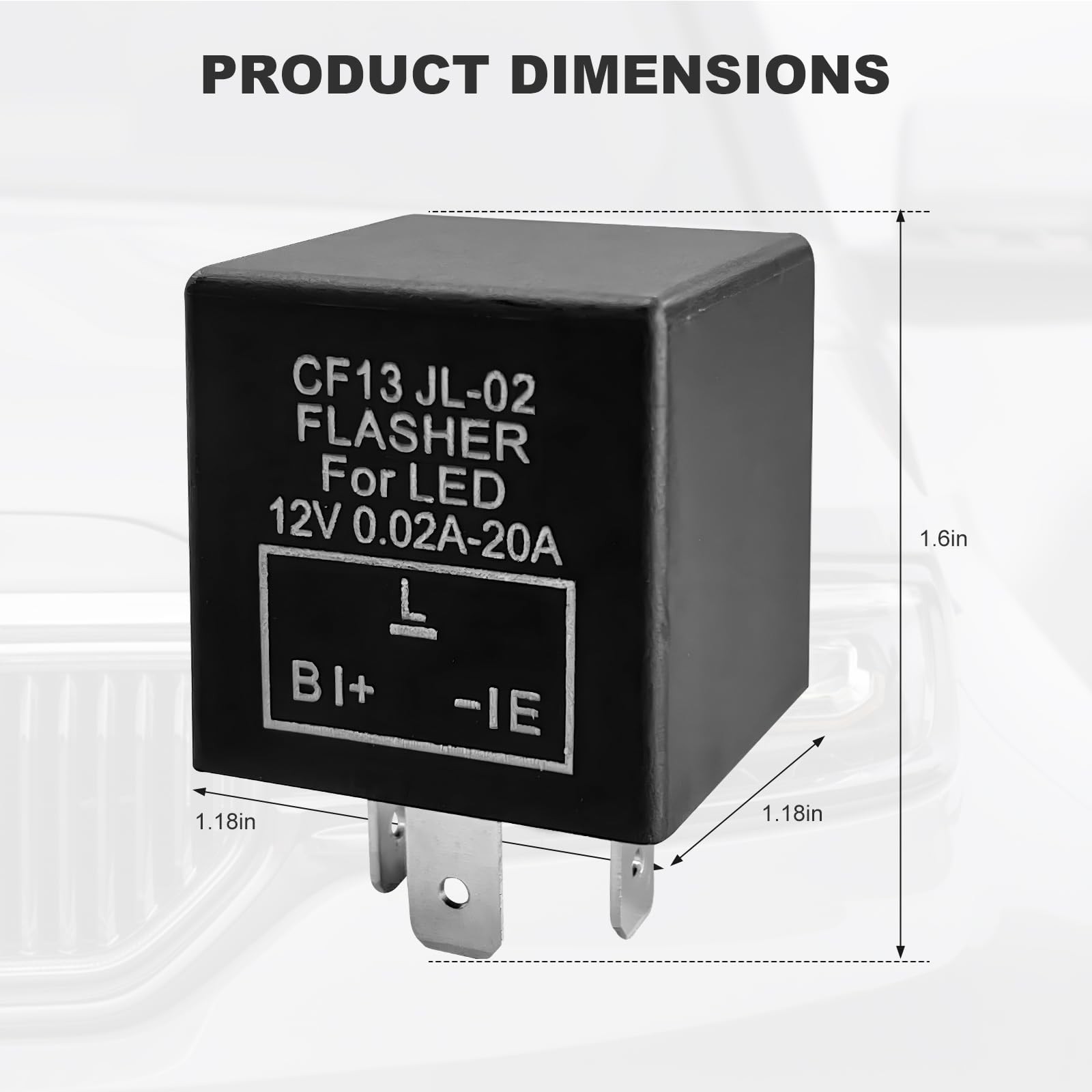 Rdxcv CF13 LED Electronic Flasher Relay, 12V 3Pin CF13 Universal Turn Signal …