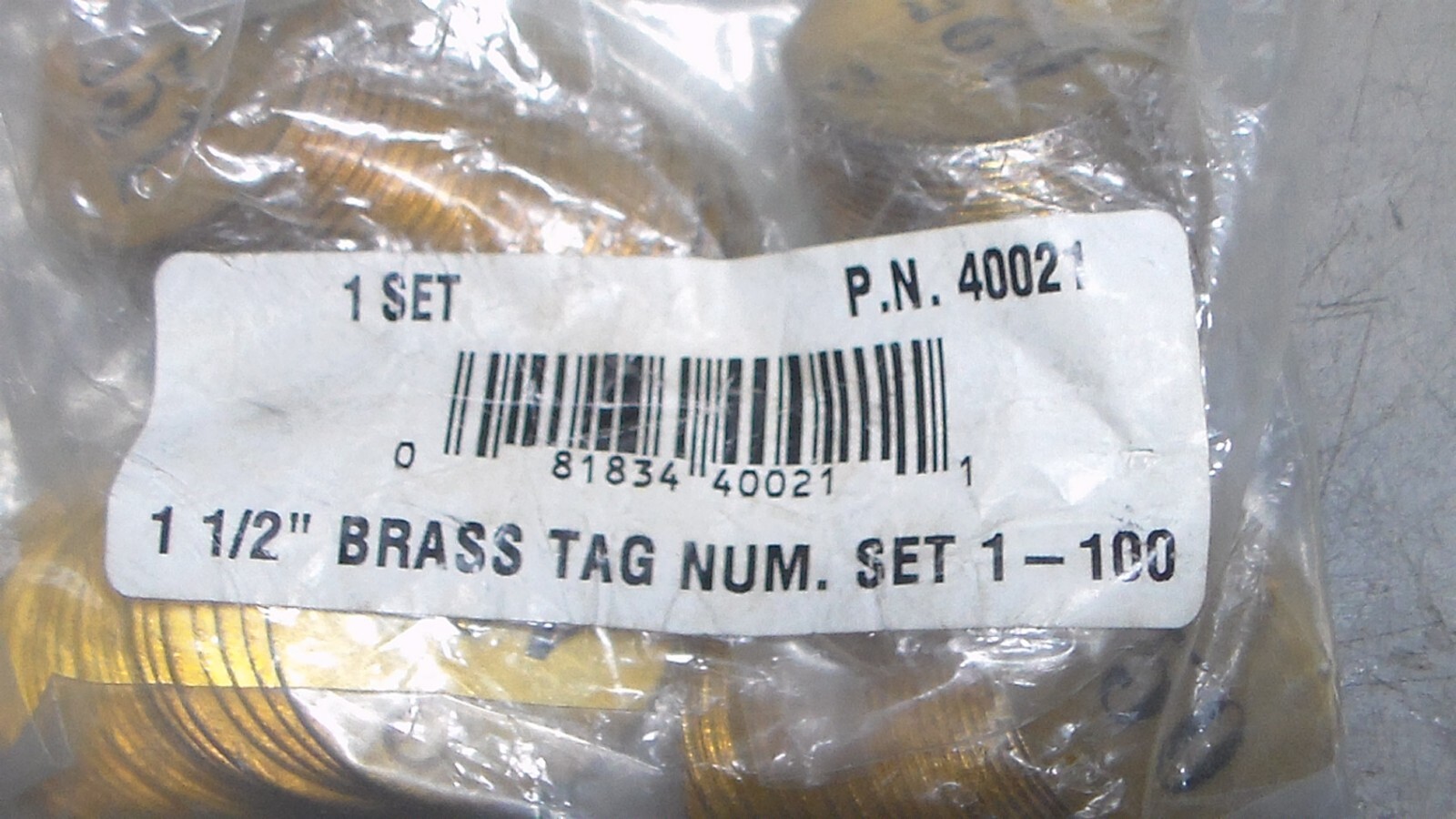 C.H. Hanson 1-1/2″ Brass Valve 18 GA. Tags #40021 Pre-marked Numbered 001 To 100
