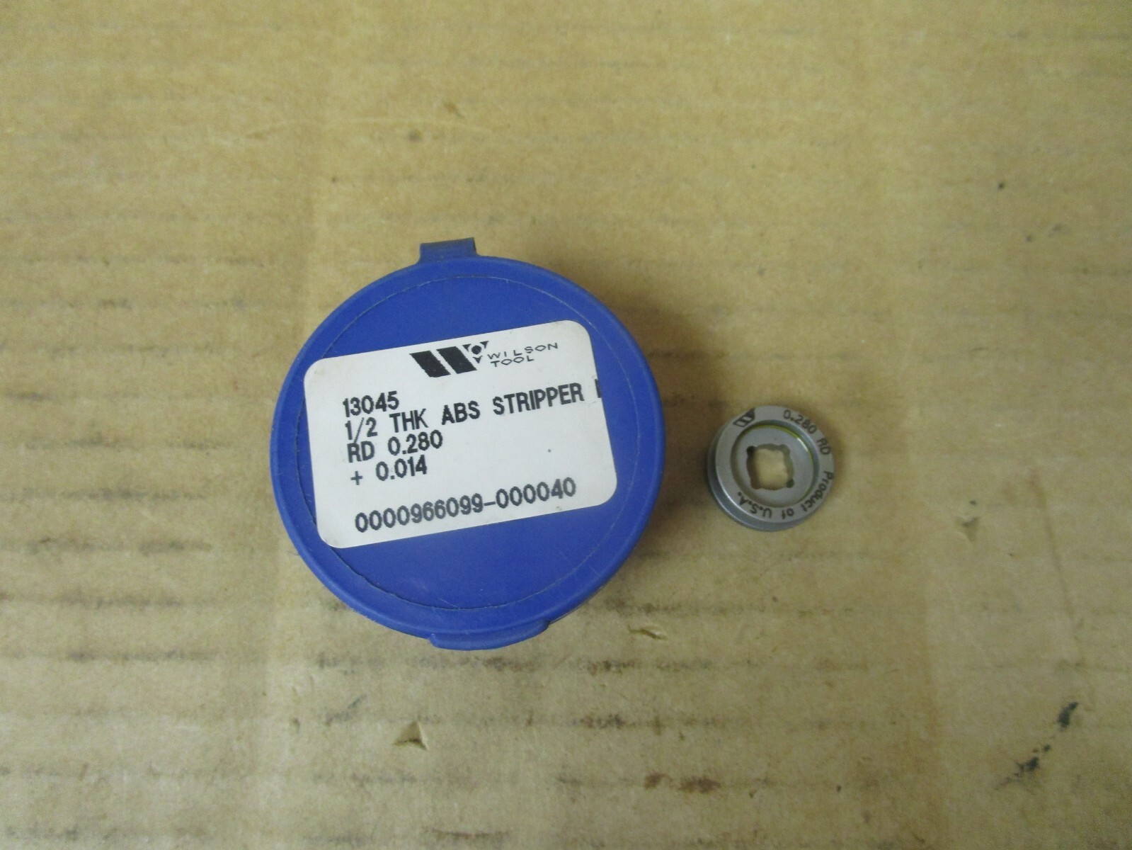 NEW WILSON TOOL 13045 1/2 THK ABS STRIPPER R RD 0.280 +0.014