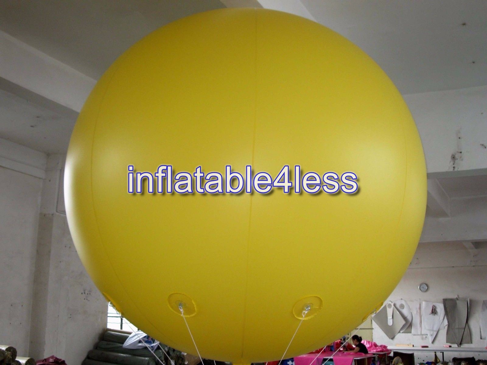 7ft Yellow Advertising Round Air or Helium Balloon Ball IN STOCK Blank