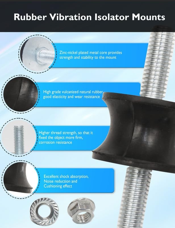M8 Rubber Waisted Vibration Isolation Mounts Anti Vibration Isolator Mounts 2…