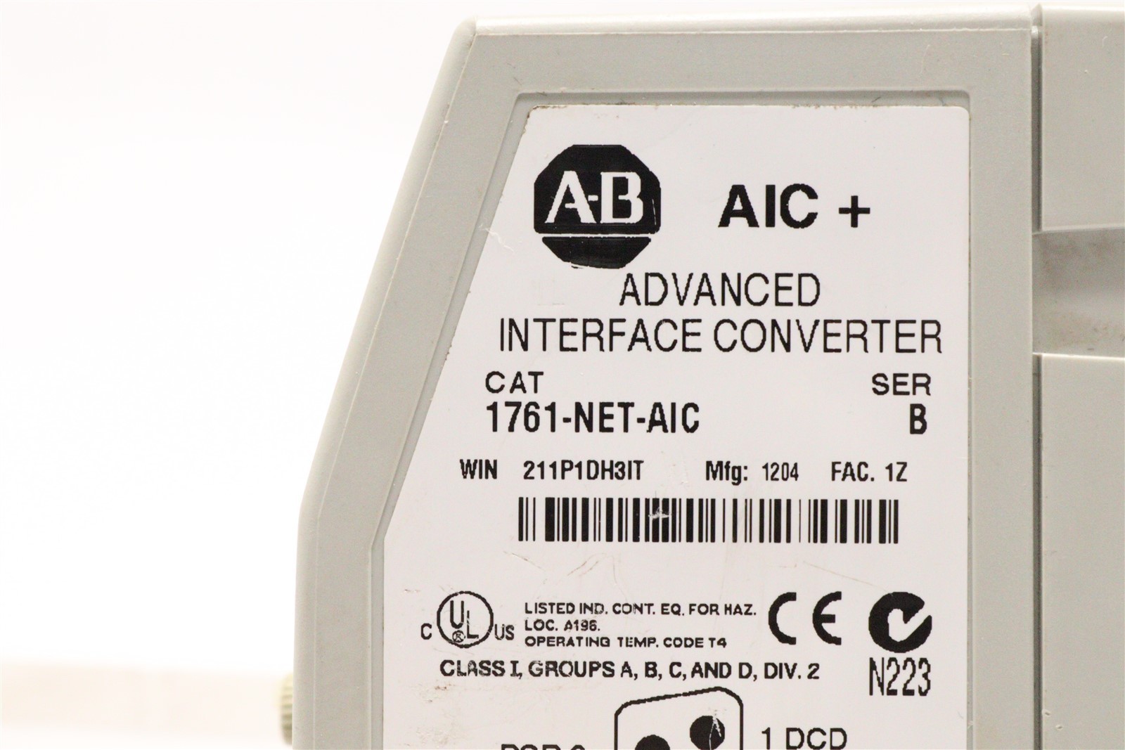 ALLEN BRADLEY ADVANCED INTERFACE CONVERTER 1761-NET-AIC/B