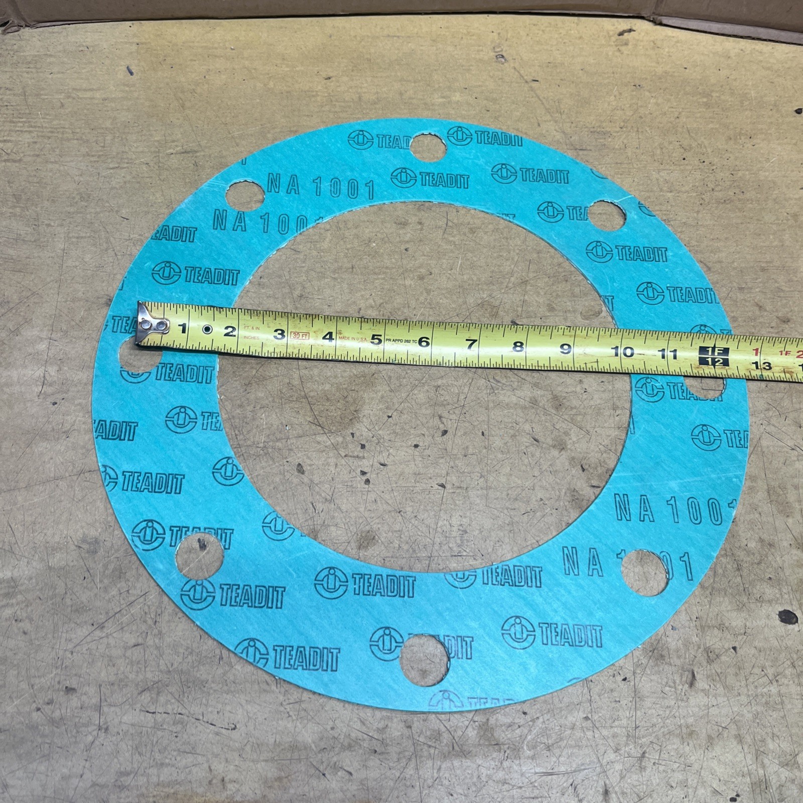 8″ Teadit NA-1001 Full Face 1/8″ 8″ Flange To Flange Flat Gasket