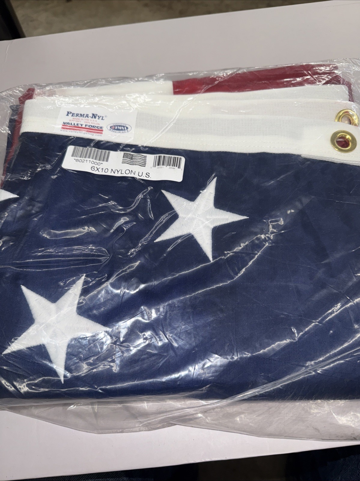 Valley Forge Flag Co 10 Ft. Wide x 6 Ft. High, American Flag Outdoor, Nylon, …