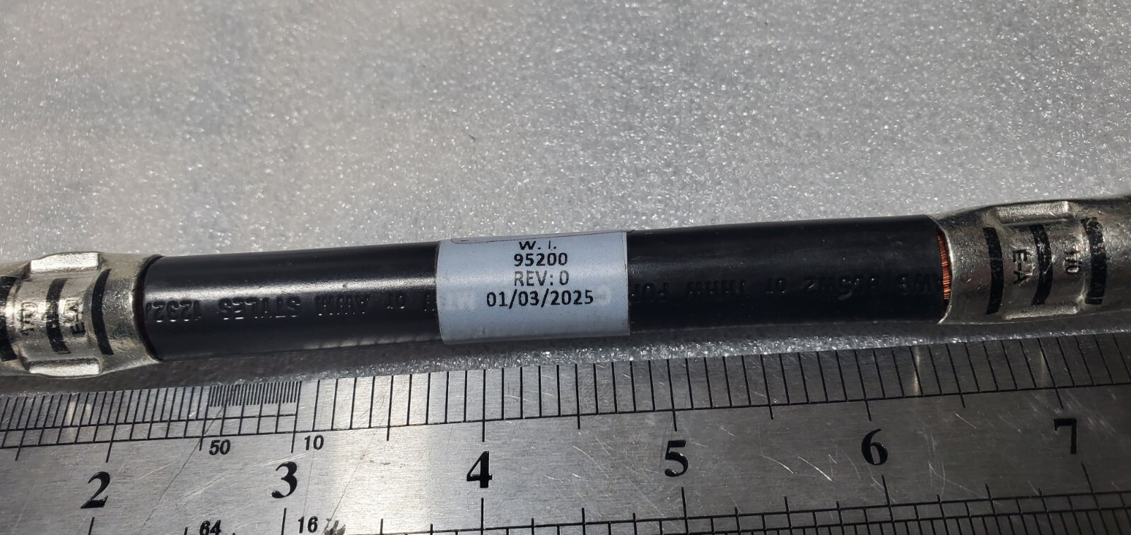 Lot 4 W. I. 95200 P45 1/0 Battery Cable 8 in Smoke 00 Gauge