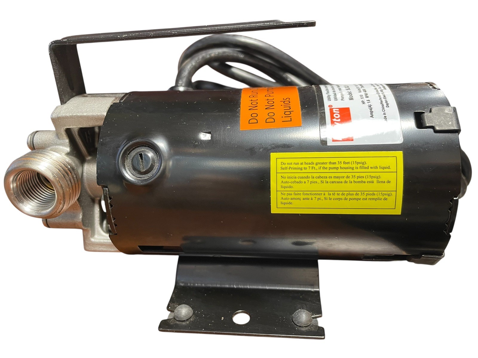NEW Dayton Utility Flexible Impeller Pump 1/10 HP 115V 4000RPM #5UXL9