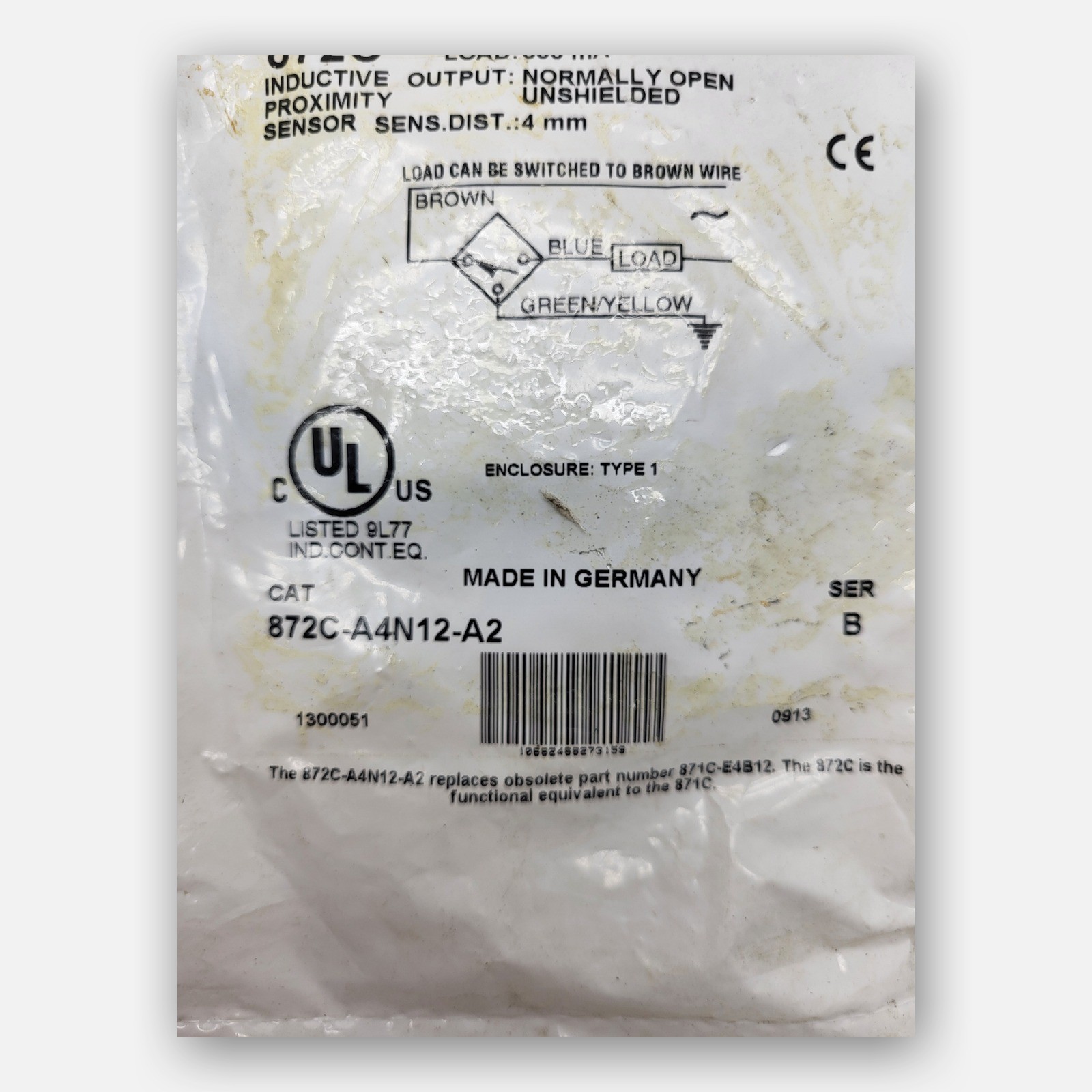 NEW SEALED ALLEN BRADLEY 872C-A4N12-A2 /B INDUCTIVE PROXIMITY SENSOR