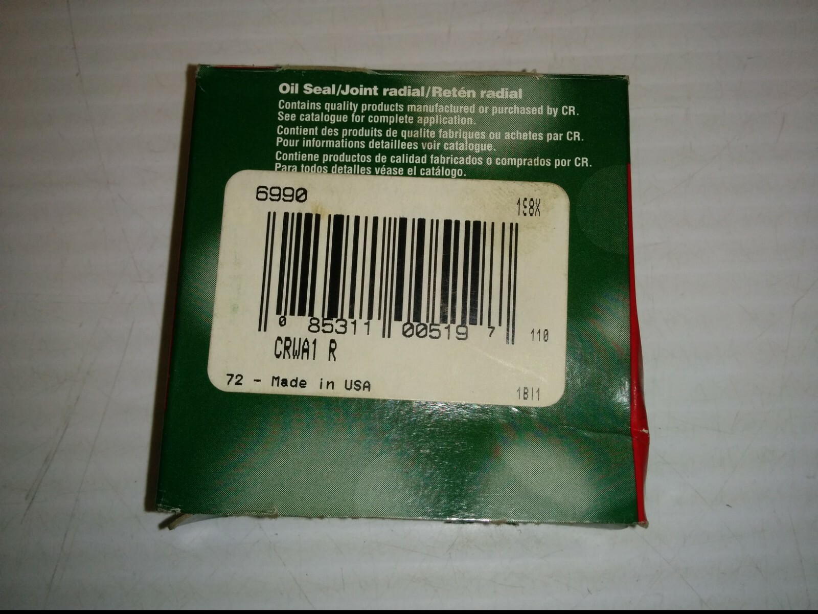 CHICAGO RAWHIDE 6990 OIL SEAL, JOINT RADIAL, 5/8 INCH BORE, NIB