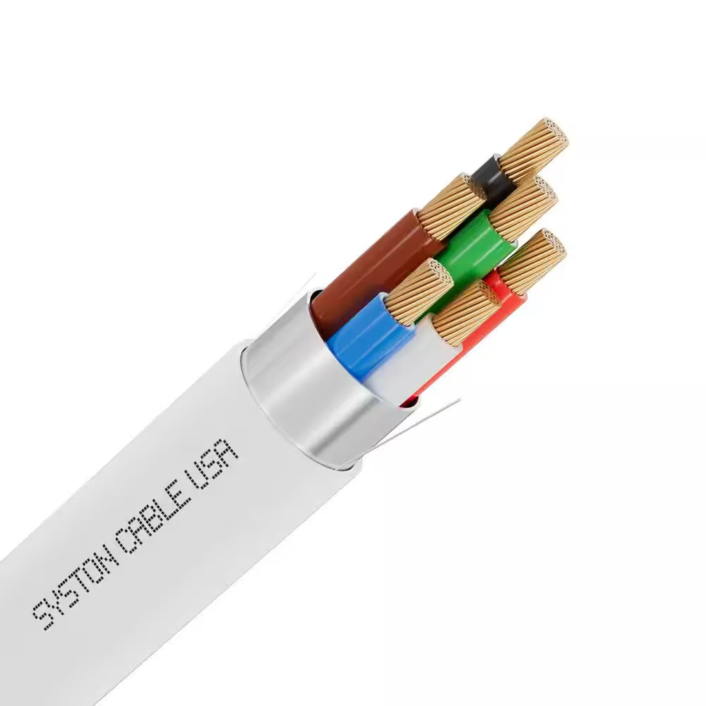 250 Ft. 18/6 White Cmp/Fplp/Cl3P-Plenum Rated Stranded-Shielded Bare Copper Secu
