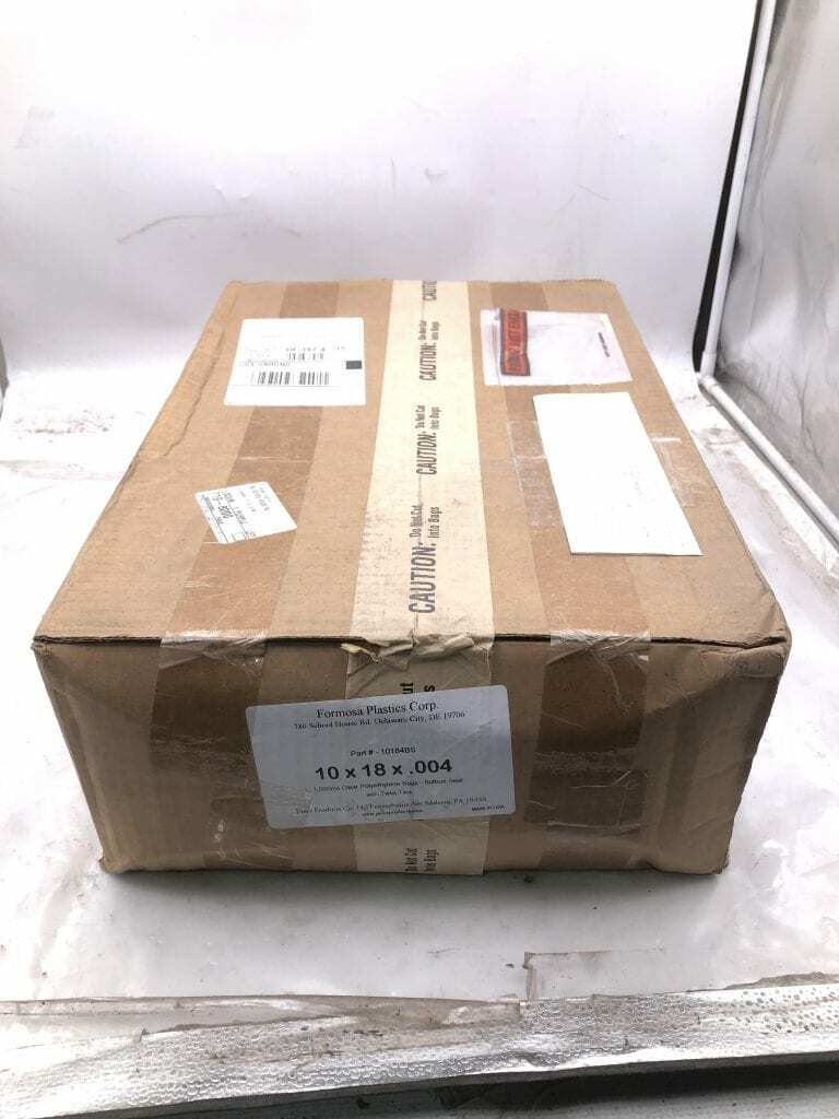 Formosa Plastics 10184BS Clear Polyethylene Bags 10″ X 18″ X 0.004″ -NIB of 1000