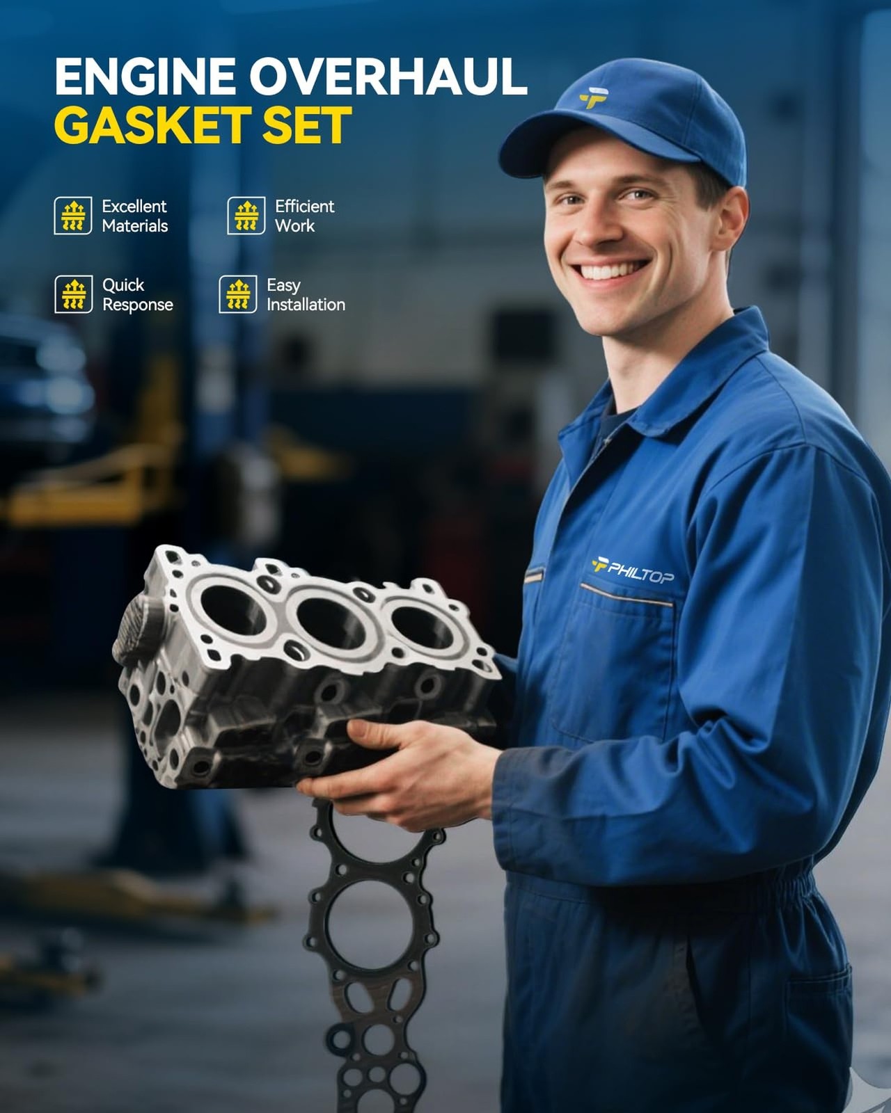 PHILTOP HS26306PT Head Gasket Set Fit for Ford F-150 2004-2006, Expedition F-…
