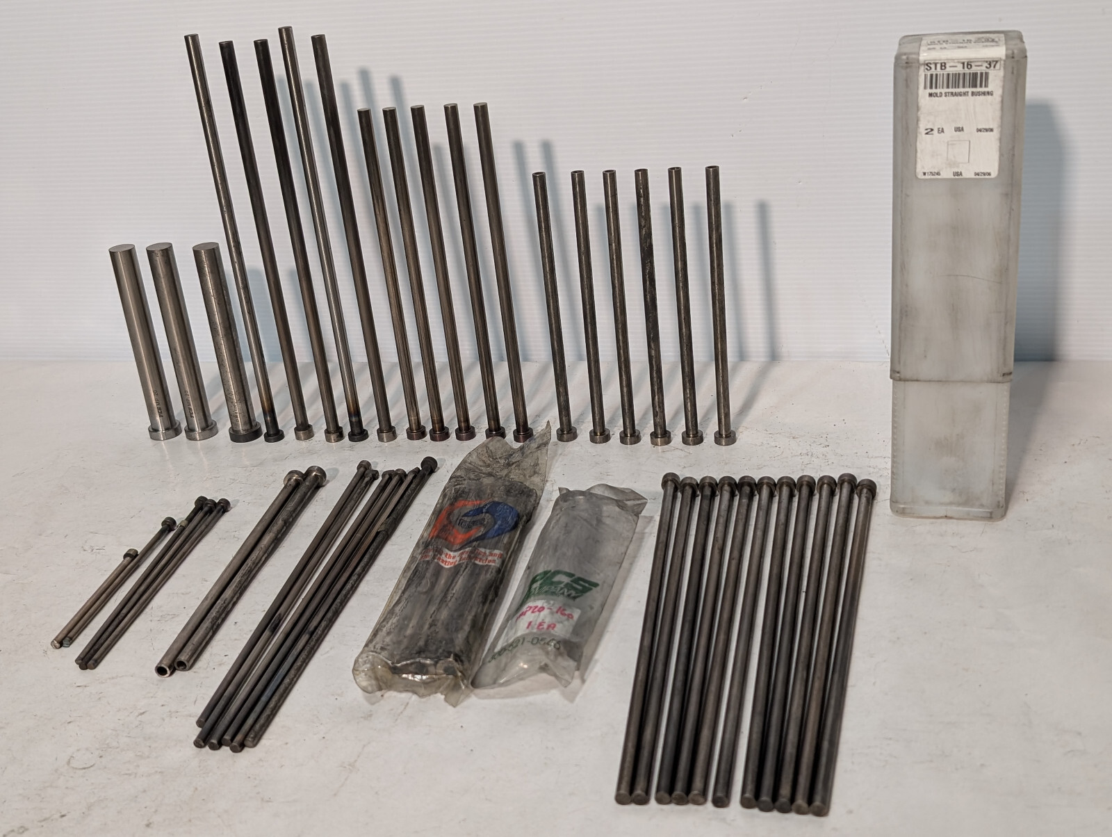 Lot of 40+: Assorted Mold Straight Bushings, Punch Pins, Ejector Pins, More