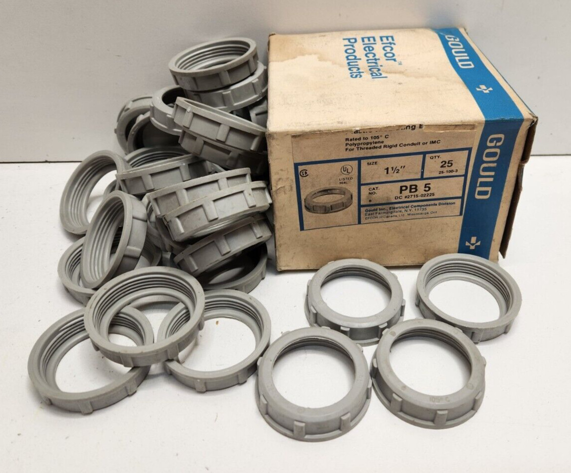 LOT OF 29 NEW OLD STOCK! GOULD 1-1/2″ PLASTIC INSULATING BUSHINGS PB-5