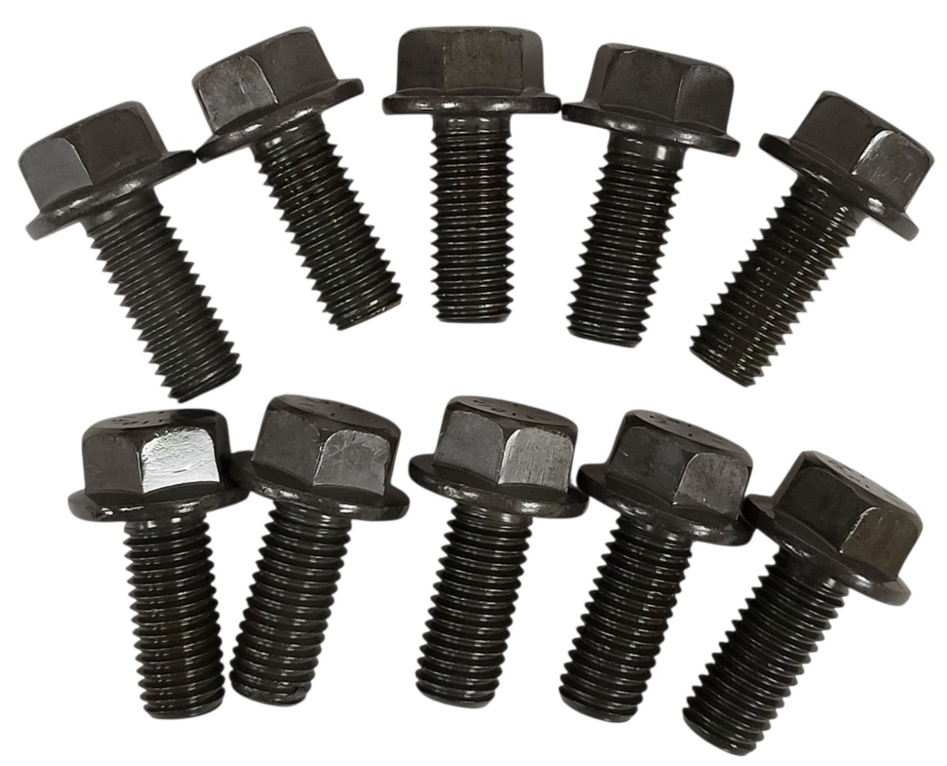 20 PK Std Steel Grade 8 Phosphate & Oil 1-1/2″ lg Threaded Flange Bolts 41MY54
