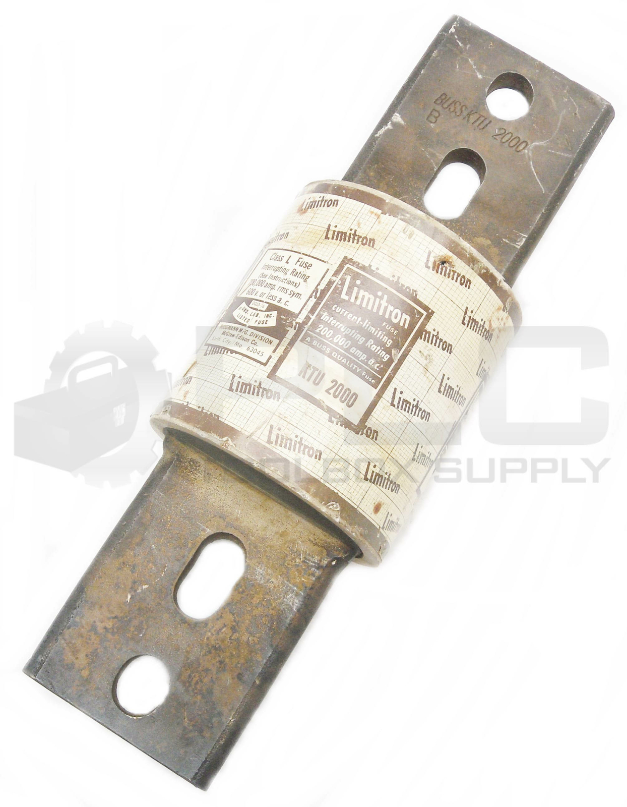 BUSSMANN LIMITRON KTU 2000 CURRENT LIMITING FUSE 600V 200,000A KTU2000