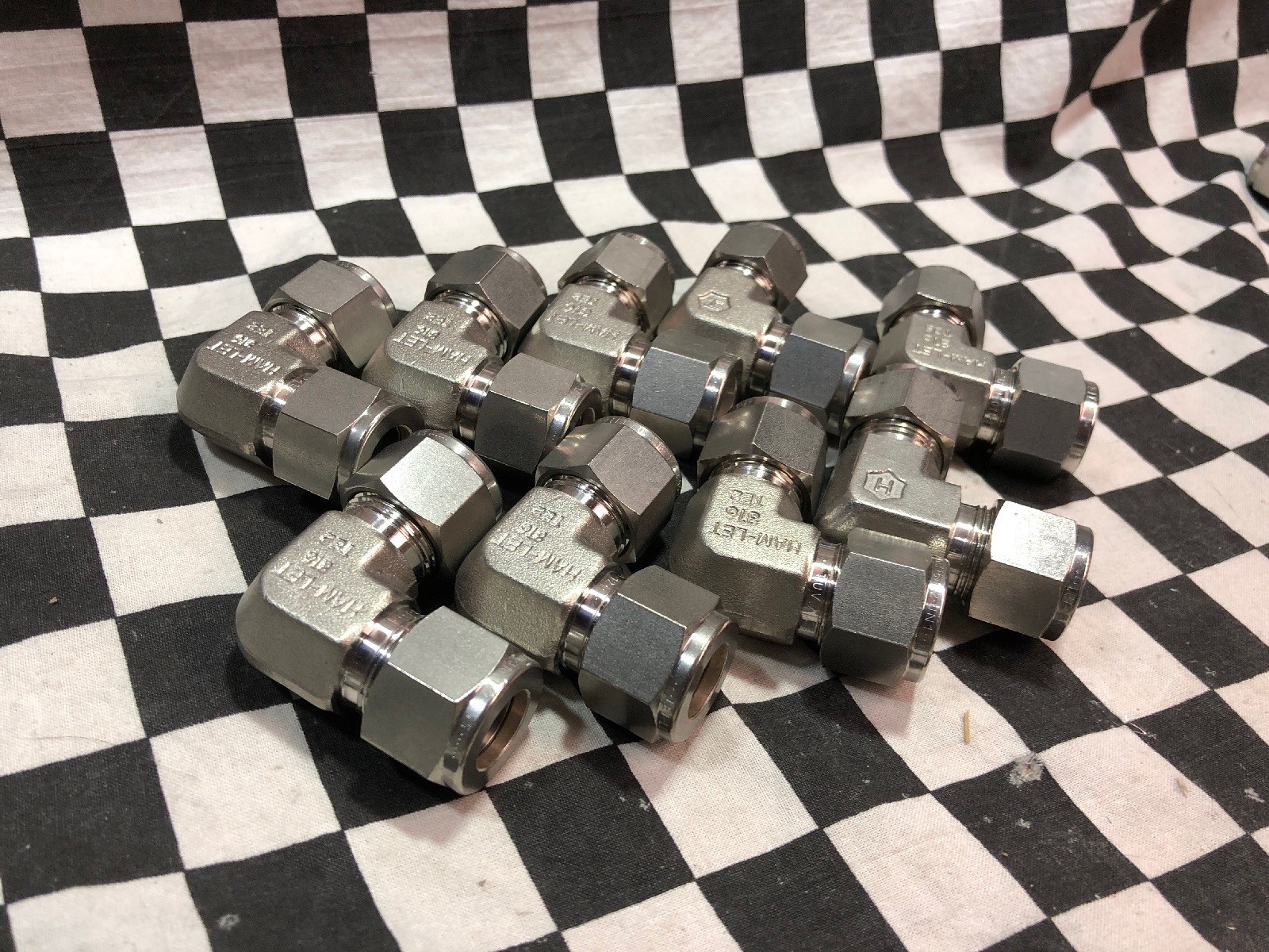 LOT OF 9 HAM-LET ELBOW UNION 1/2″, 765LSS1/2, ShipSameDay#1181N4