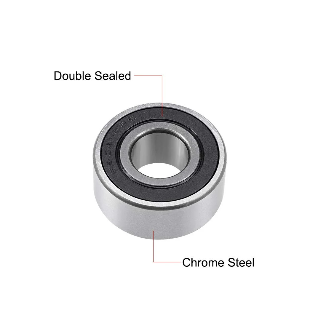 uxcell 3203-2RS Angular Contact Ball Bearing 17x40x17.5mm Sealed Bearings 5203-2