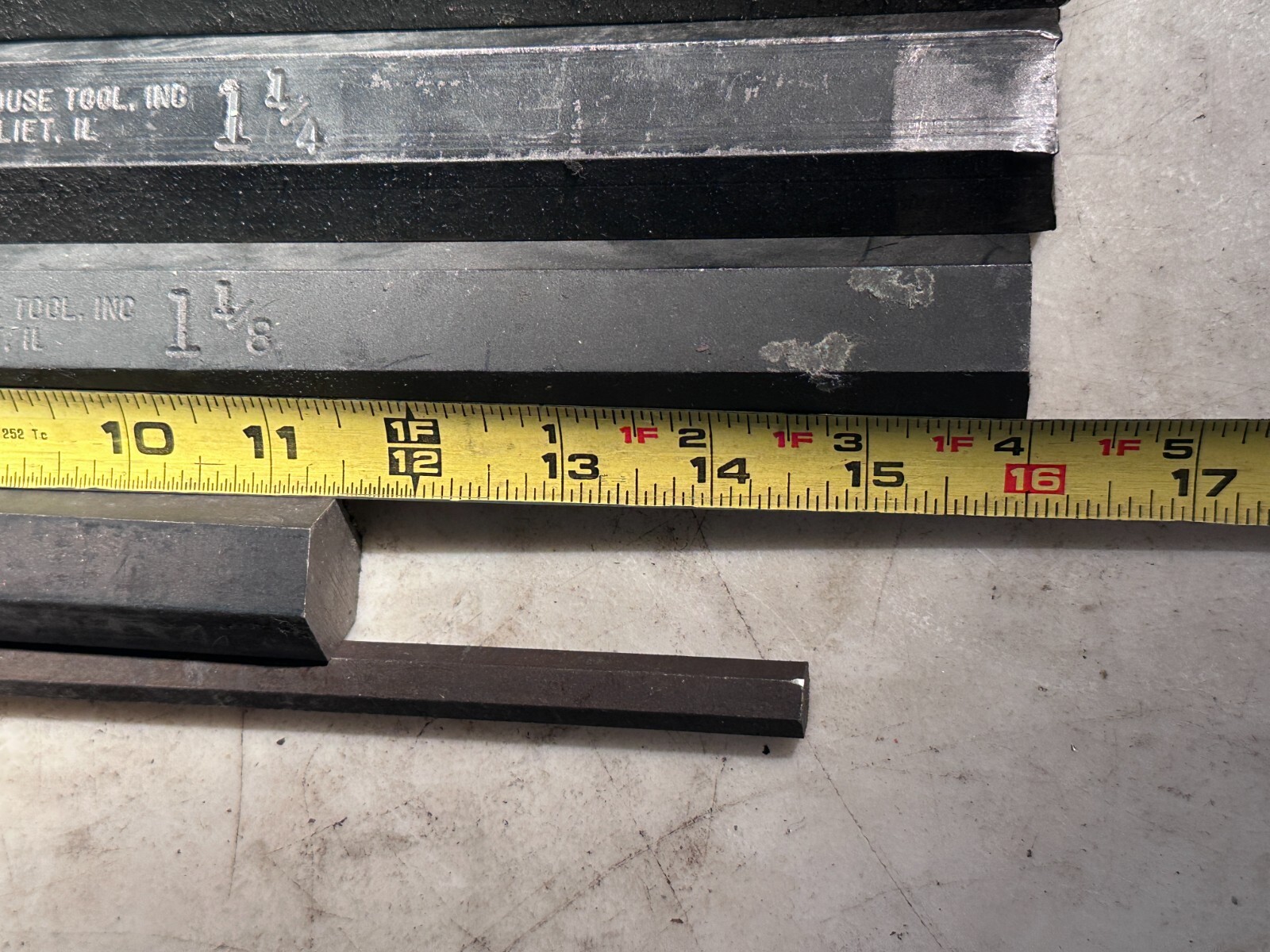 Power House Tool (Lot of 6) Tool steel hex stock 1-1/2, 1-3/8, 1-1/4, 1-1/8, 1″