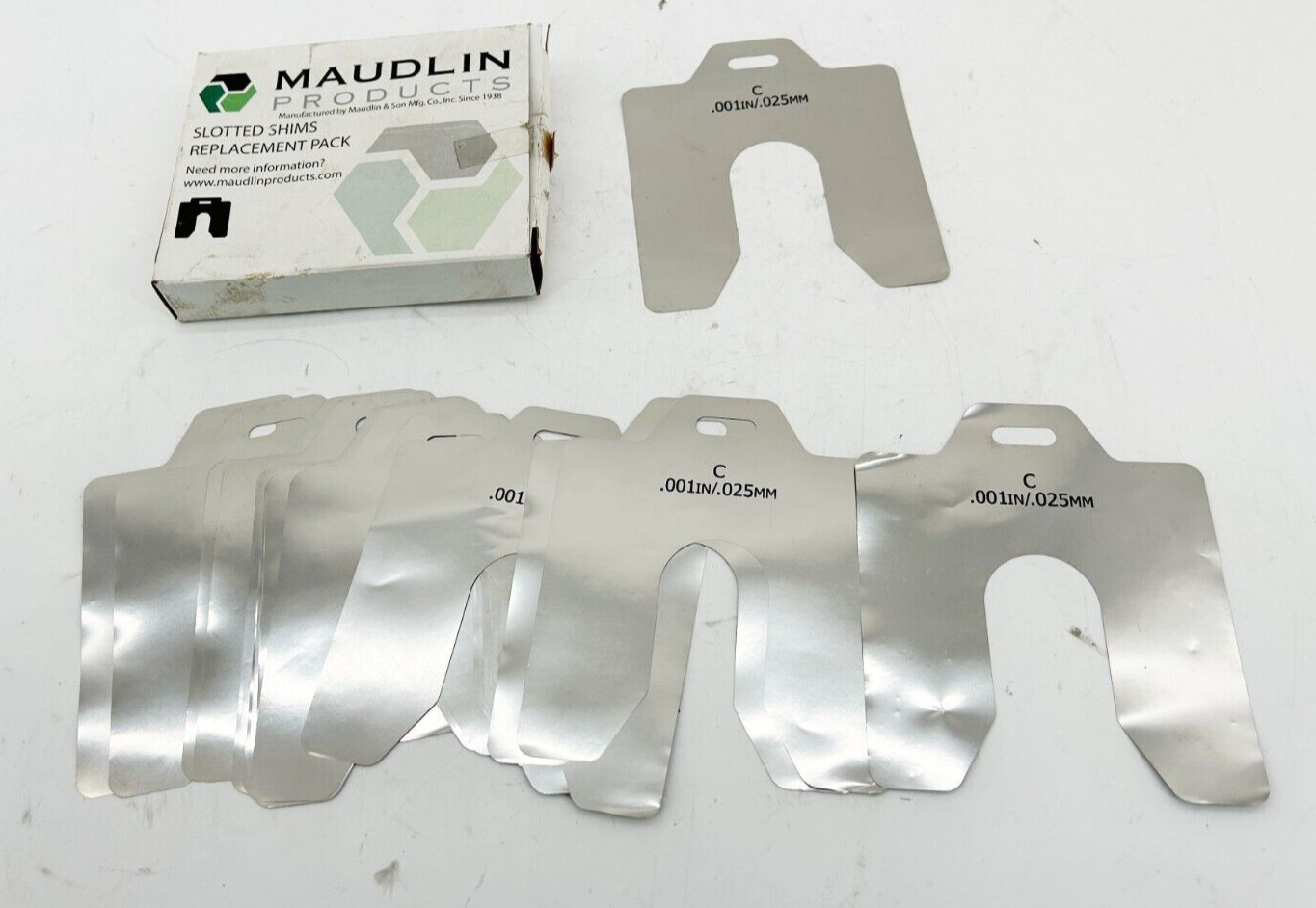 New Maudlin Products 02235976 Slotted Shim Stock 0.001″ 4X4 1-1/4″ 20/PK