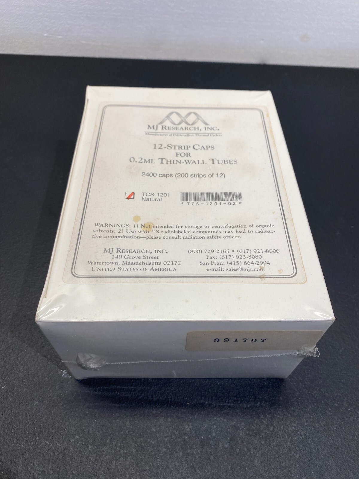 MJ RESEARCH tcs-1201-02 12-strip caps 0.2ml THIN-WALL TUBES – 2400 CAPS