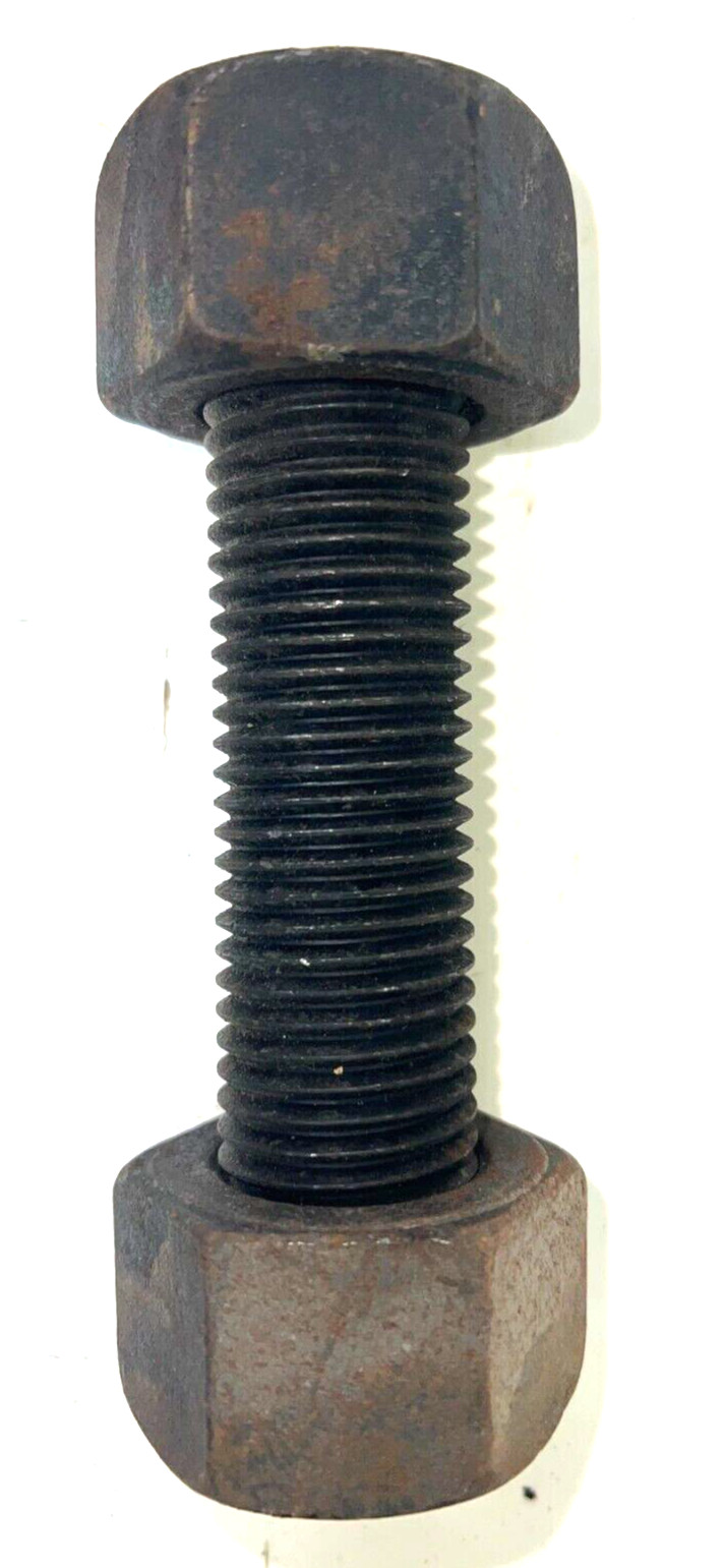 ALLOY STEEL ALL THREAD ROD B7 GRADE 1-1/8″-8 X 5-1/2″ SIZE W/ NUTS LOT OF 2**