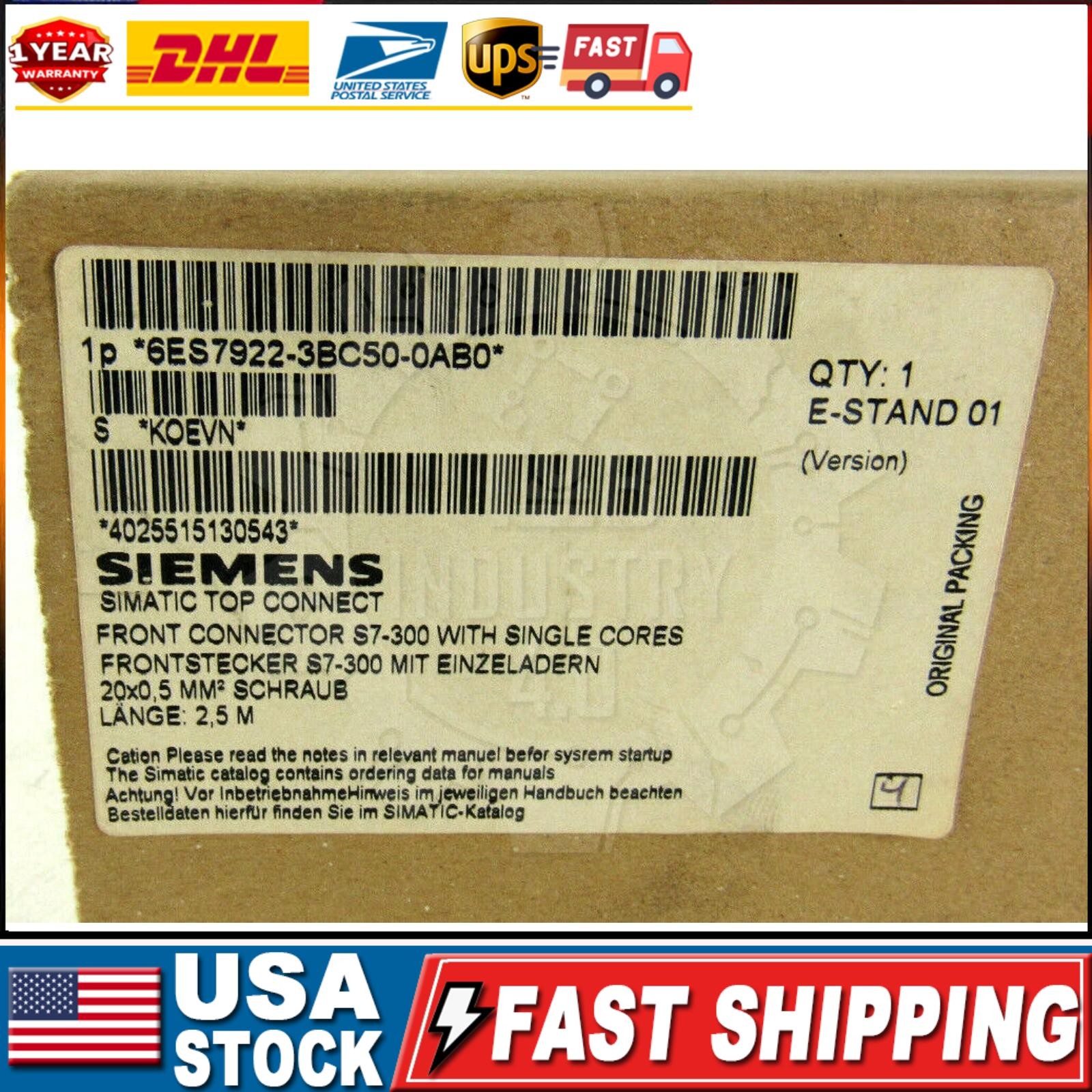 New Siemens Simatic S7 SITOP Connection 6ES7922-3BC50-0AB0 6ES79223BC500AB0