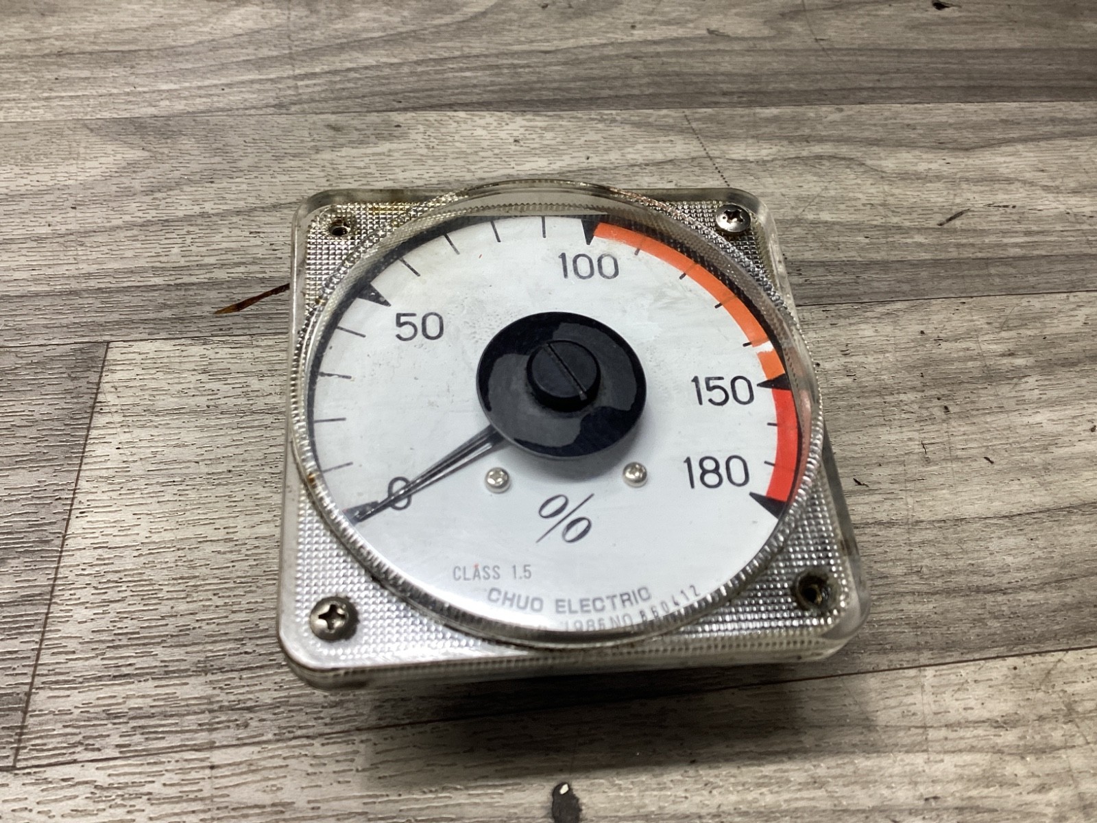 CHUO ELECTRIC KWM-6 CLASS 1.5 Panel Meter Gauge % 0-180 #100N157