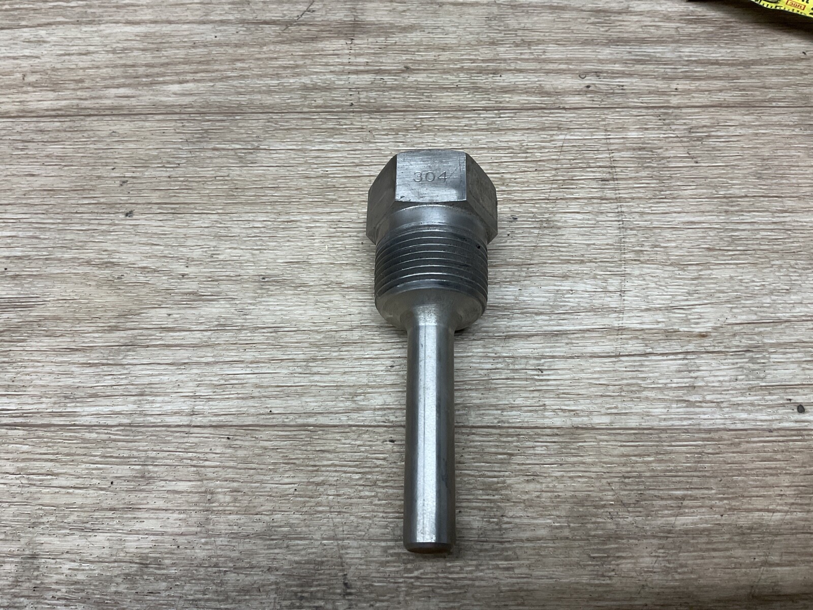 Stainless Steel 304 Thermowell Screwed Type 1/2” NPT 1” Thread #35C29*QC