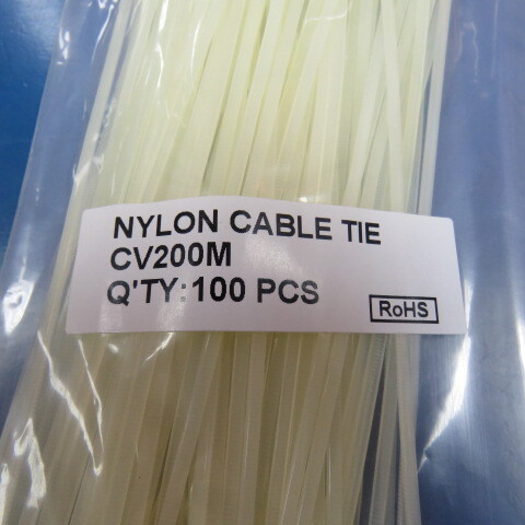 KSS WIRING CV200M Qty of 600 per Lot CABLE TIES WHITE 203x25mm Dmax:55mm