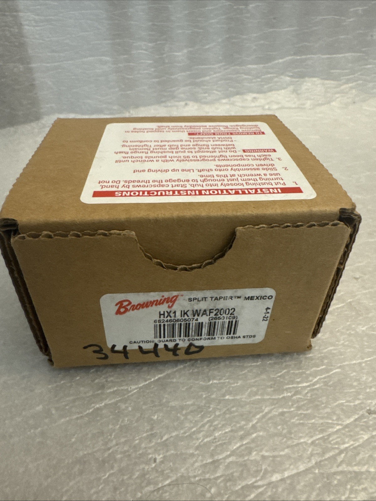 NEW Browning HX1 1K WAF2002 Split Taper Bushing IN BOX