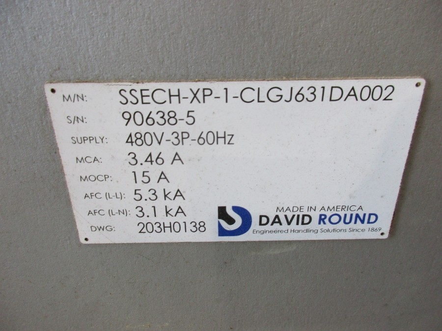 DAVID ROUND SSECH-XP-1-CLGJ631DA002 1 TON CLGJ631DA002 480V 3.46A NSNP