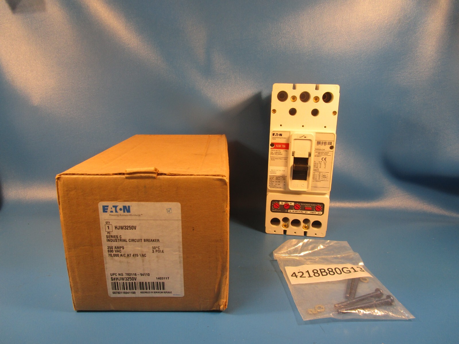 Eaton HJW3250V Molded Case Breaker HJW 3 Pole, 250A 690V 50/60Hz